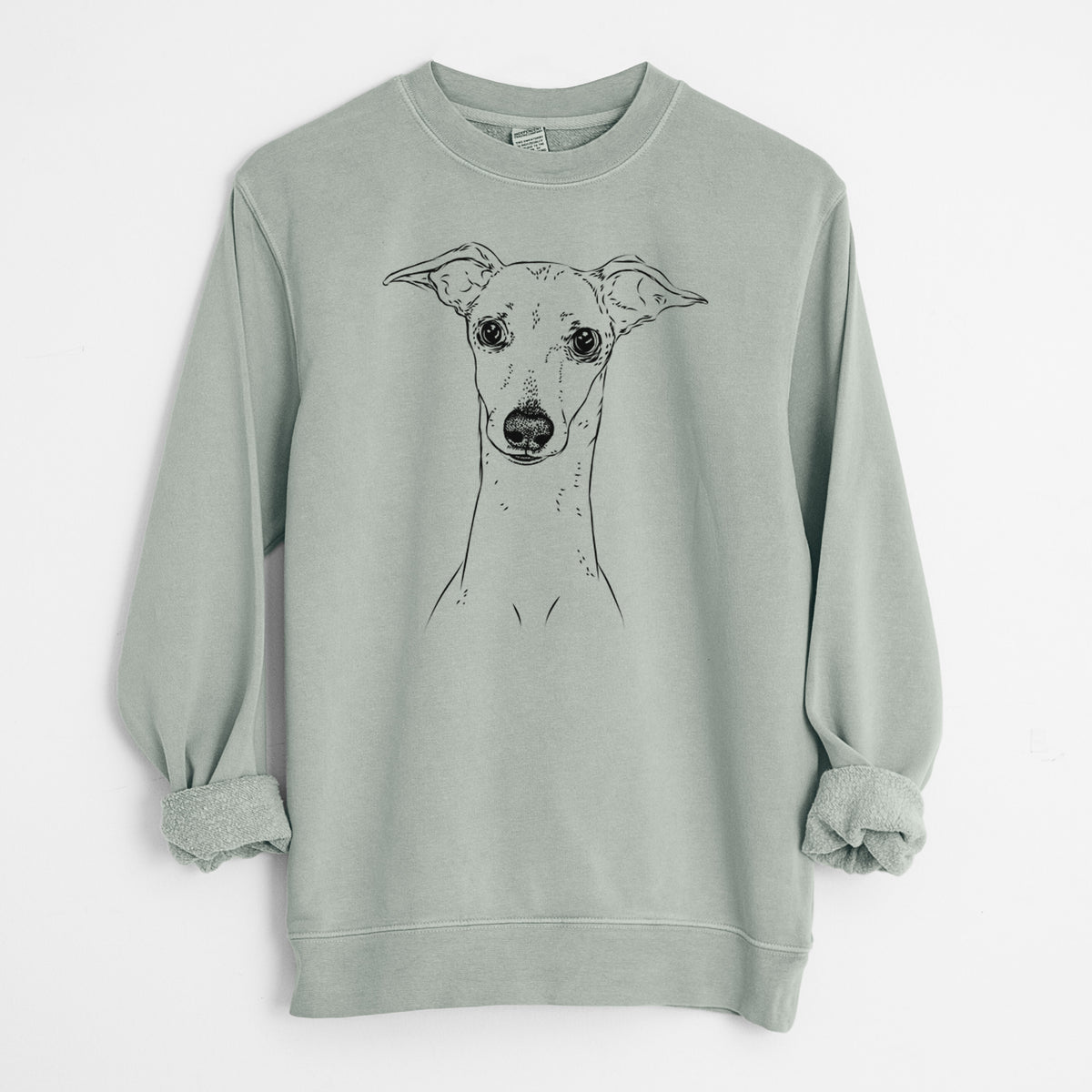 Bare Pip the Italian Greyhound - Unisex Pigment Dyed Crew Sweatshirt