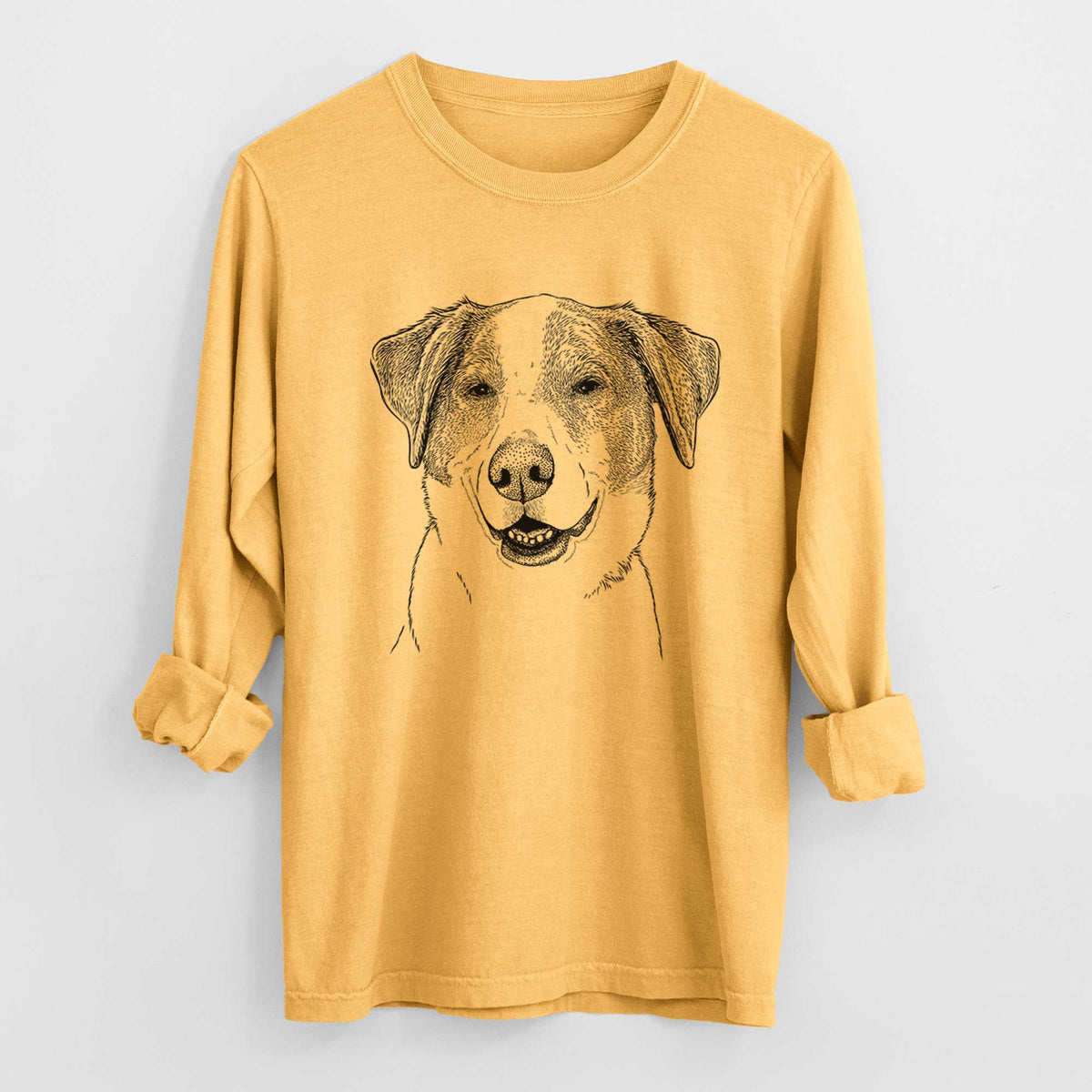 Bare Piper Pilot the Hound Mix - Men's Heavyweight 100% Cotton Long Sleeve