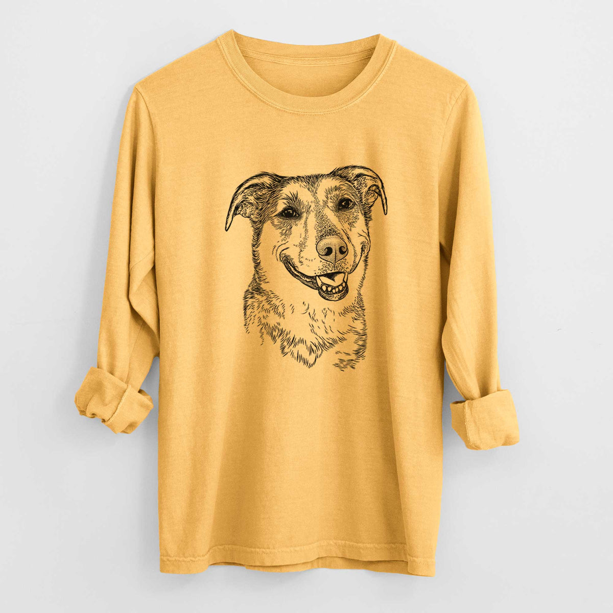 Bare Pippin the Shepherd Mix - Men's Heavyweight 100% Cotton Long Sleeve