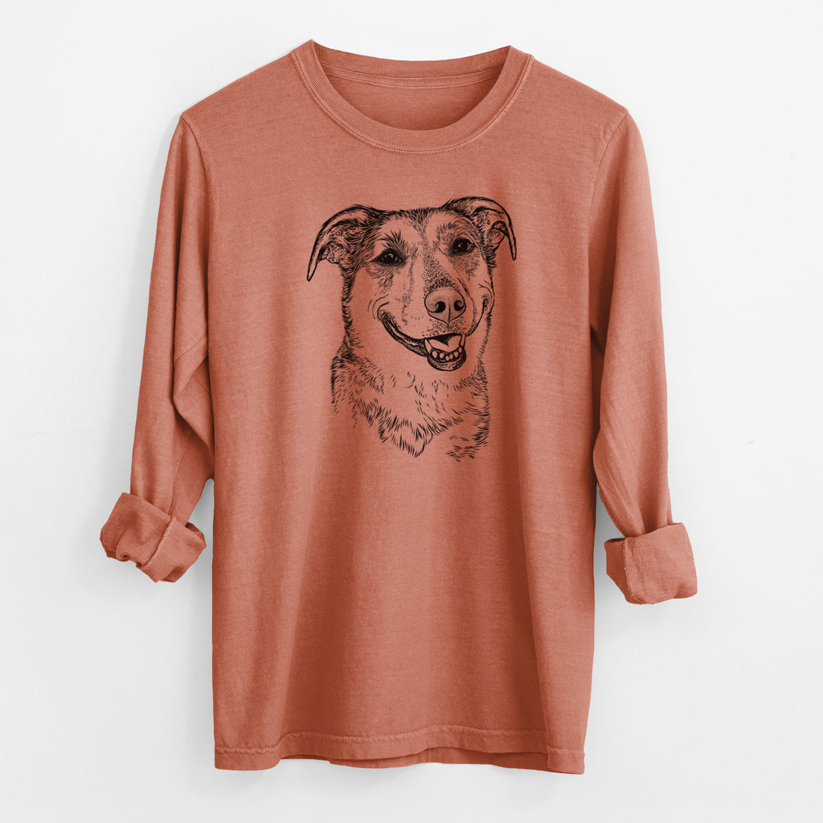 Bare Pippin the Shepherd Mix - Men's Heavyweight 100% Cotton Long Sleeve