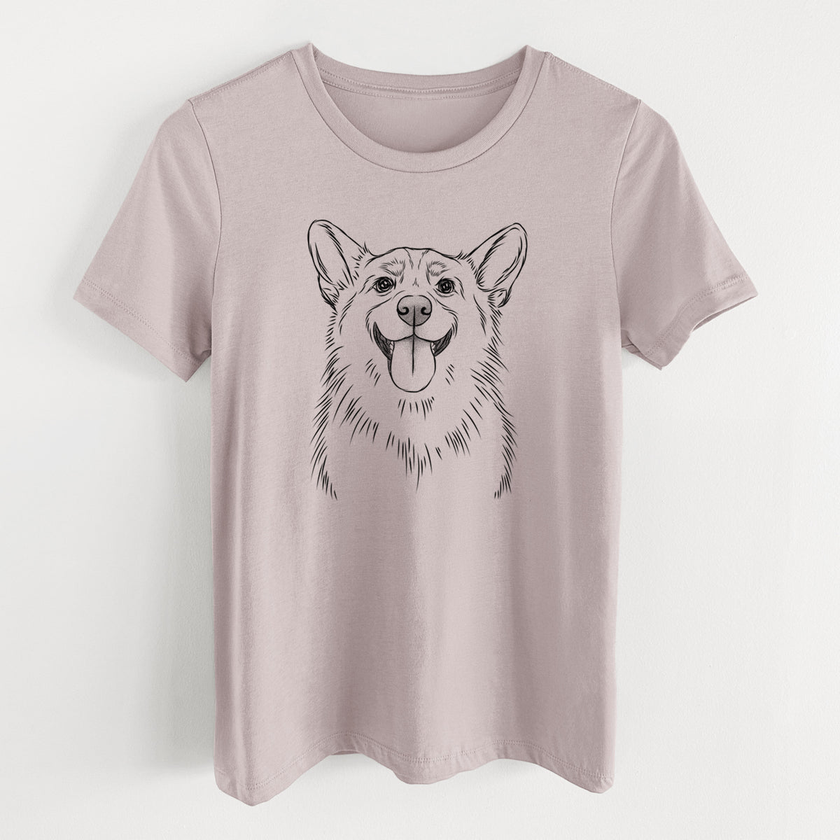 Bare Porter the Pembroke Welsh Corgi - Women's Lightweight Relaxed Fit 100% Cotton Crewneck