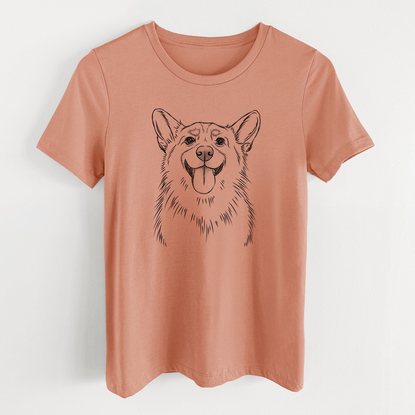 Bare Porter the Pembroke Welsh Corgi - Women's Lightweight Relaxed Fit 100% Cotton Crewneck