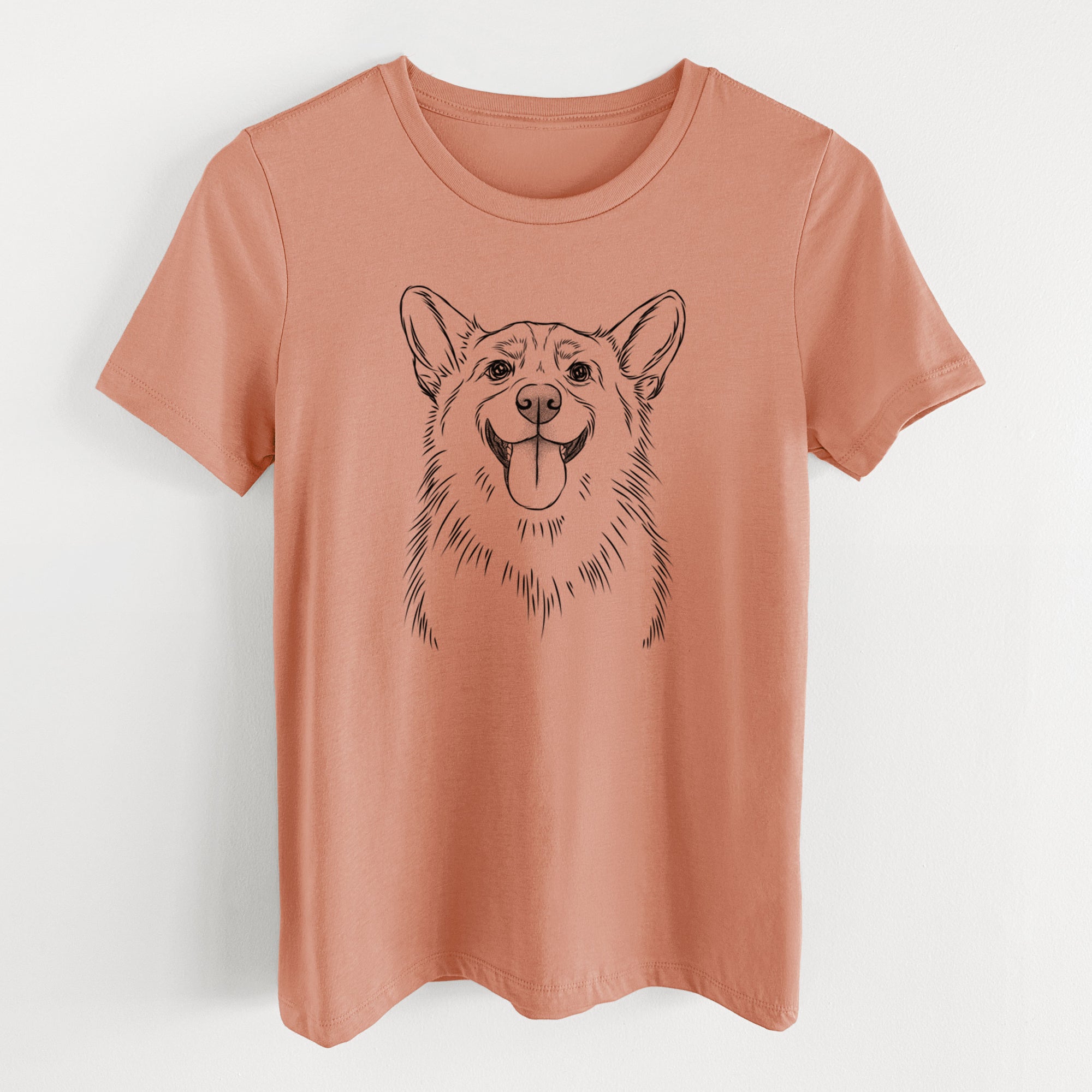 Bare Porter the Pembroke Welsh Corgi - Women's Lightweight Relaxed Fit 100% Cotton Crewneck