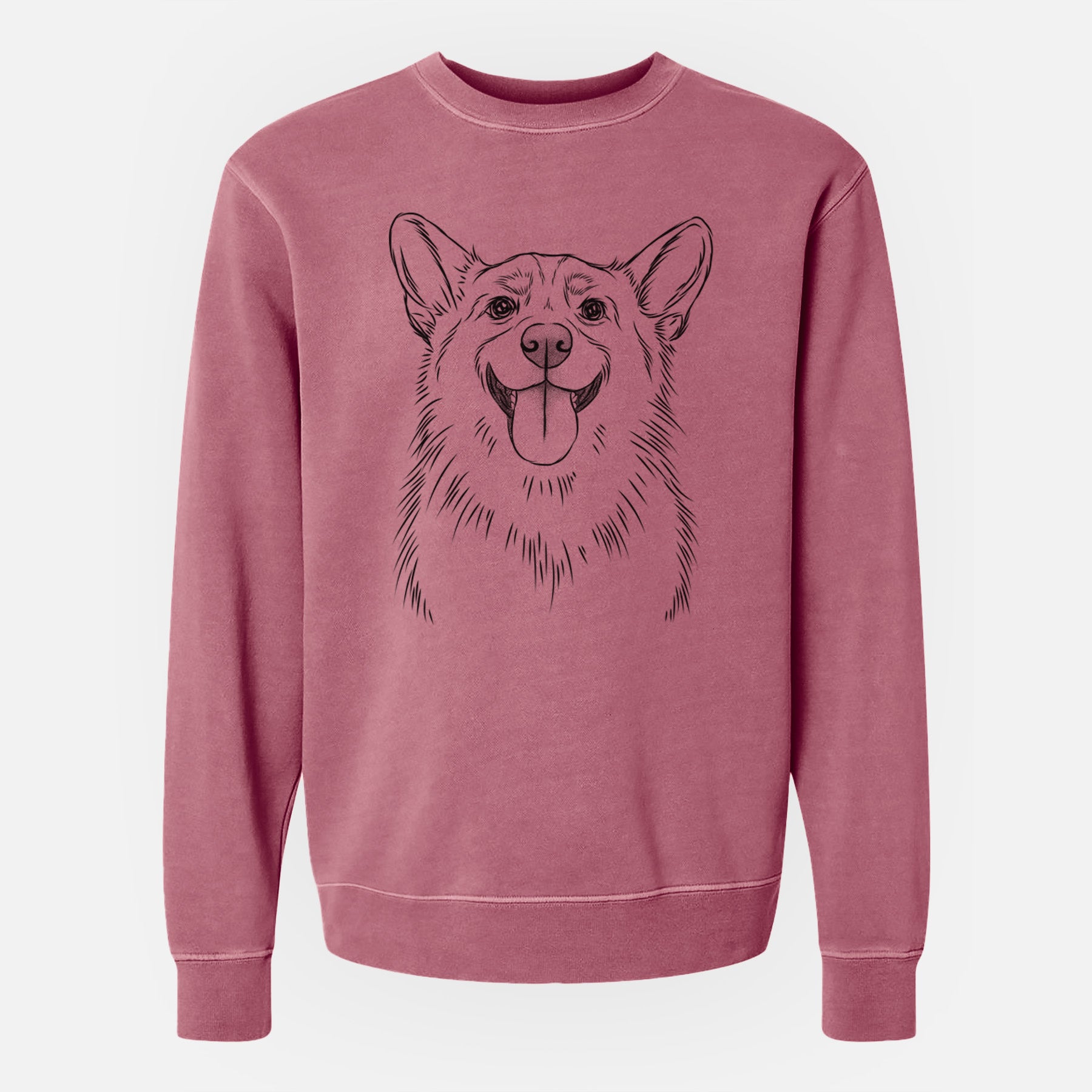 Bare Porter the Pembroke Welsh Corgi - Unisex Pigment Dyed Crew Sweatshirt