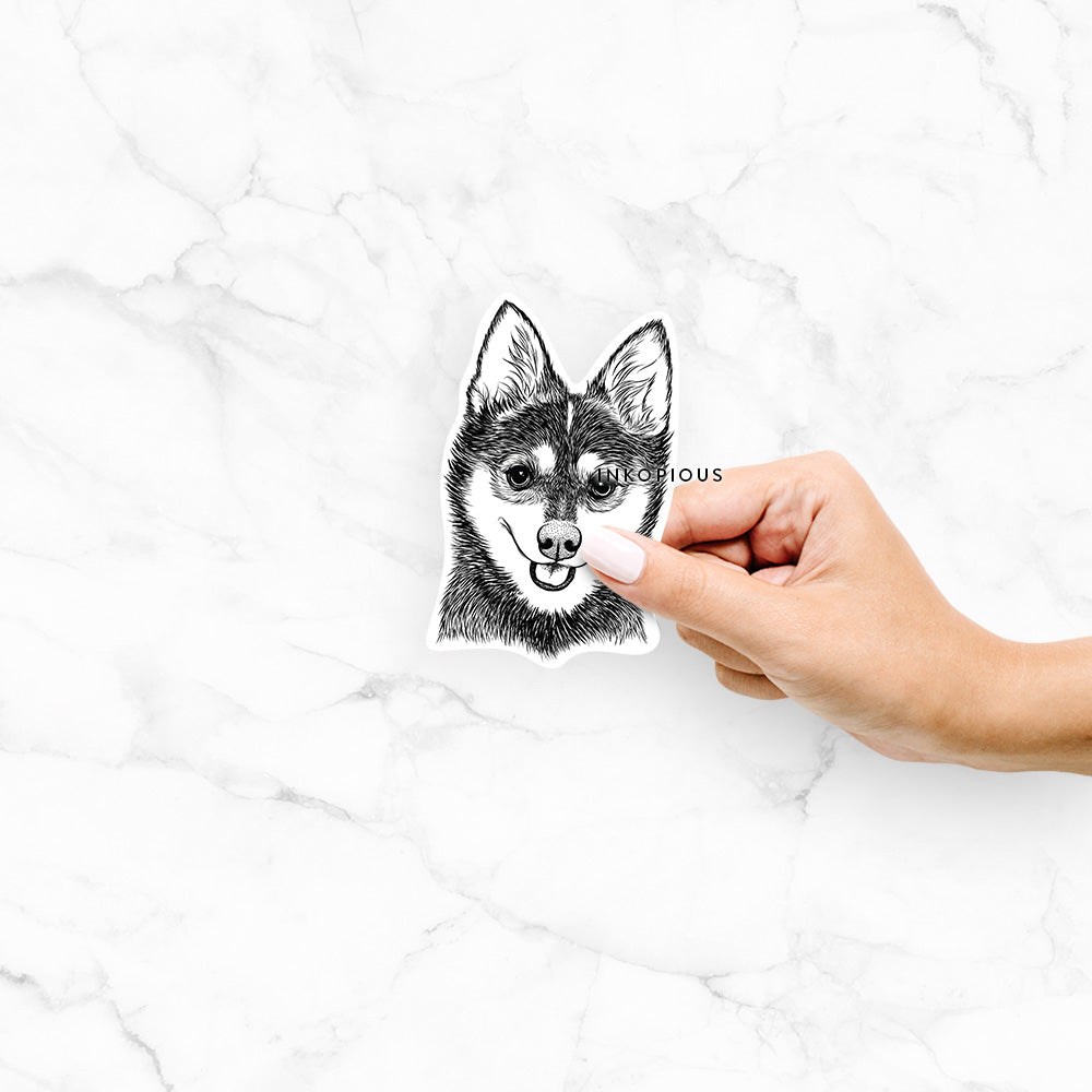 Posey the Alaskan Klee Kai - Decal Sticker