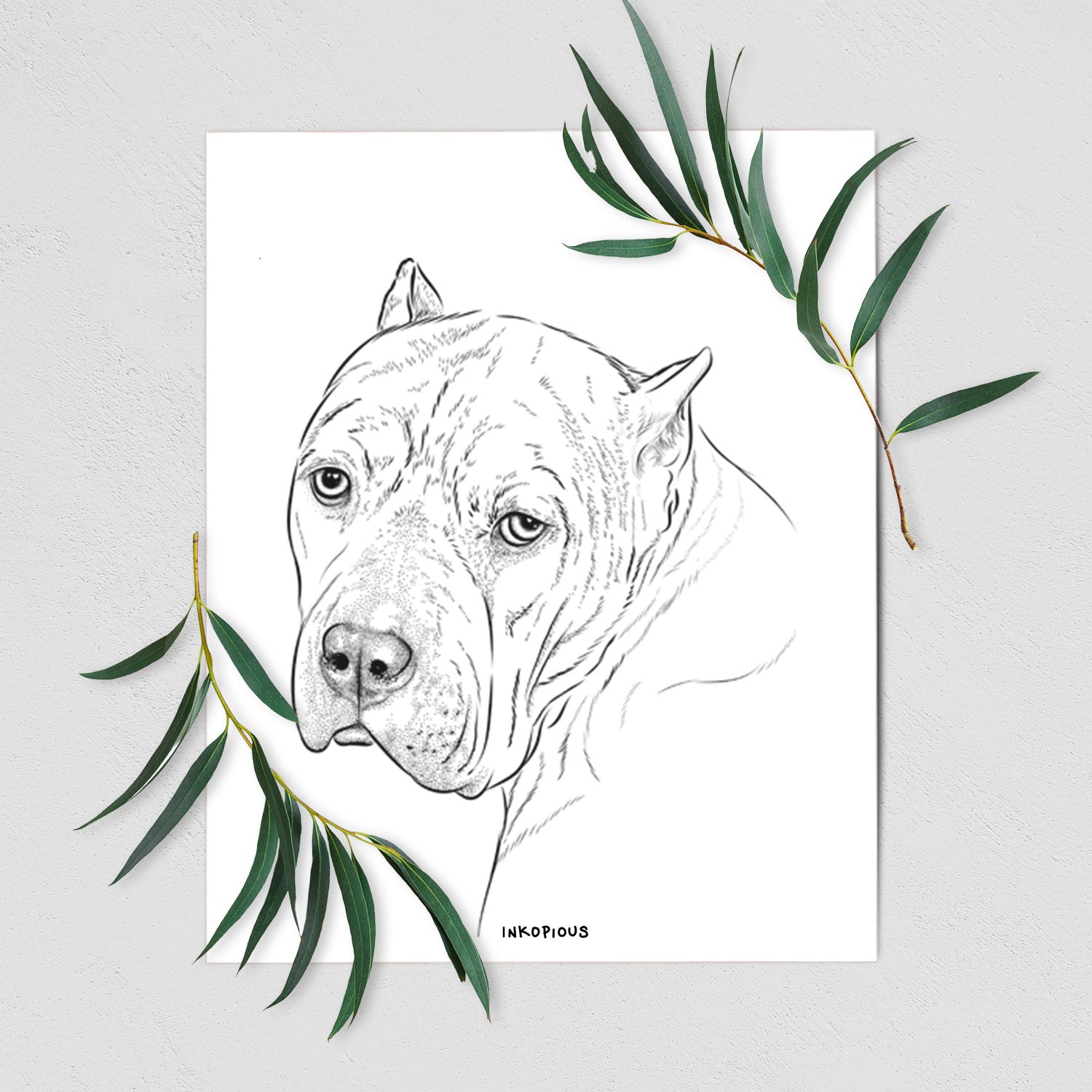 Precious the Staffordshire Terrier Art Print