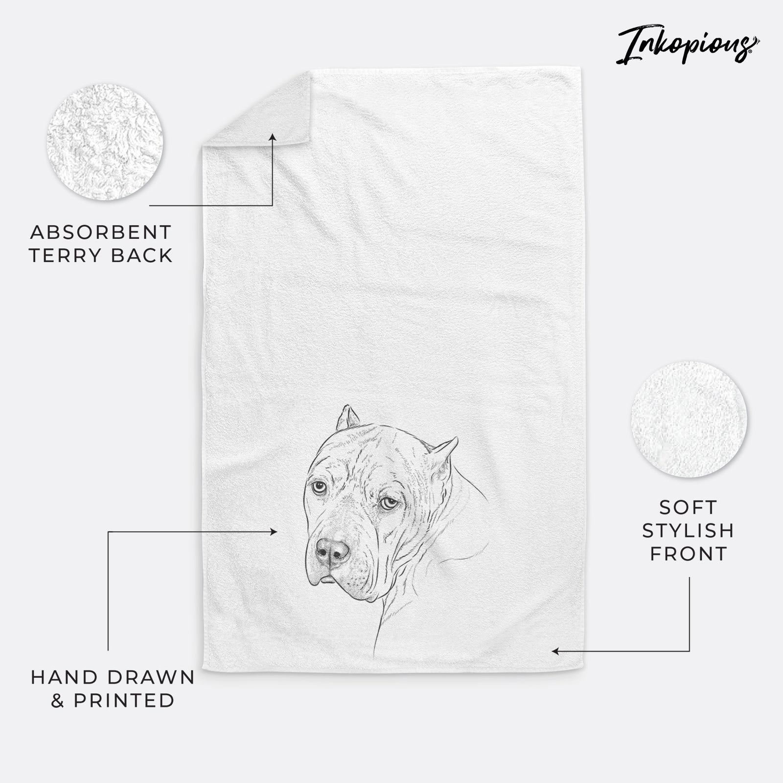 Precious the Staffordshire Terrier Decorative Hand Towel
