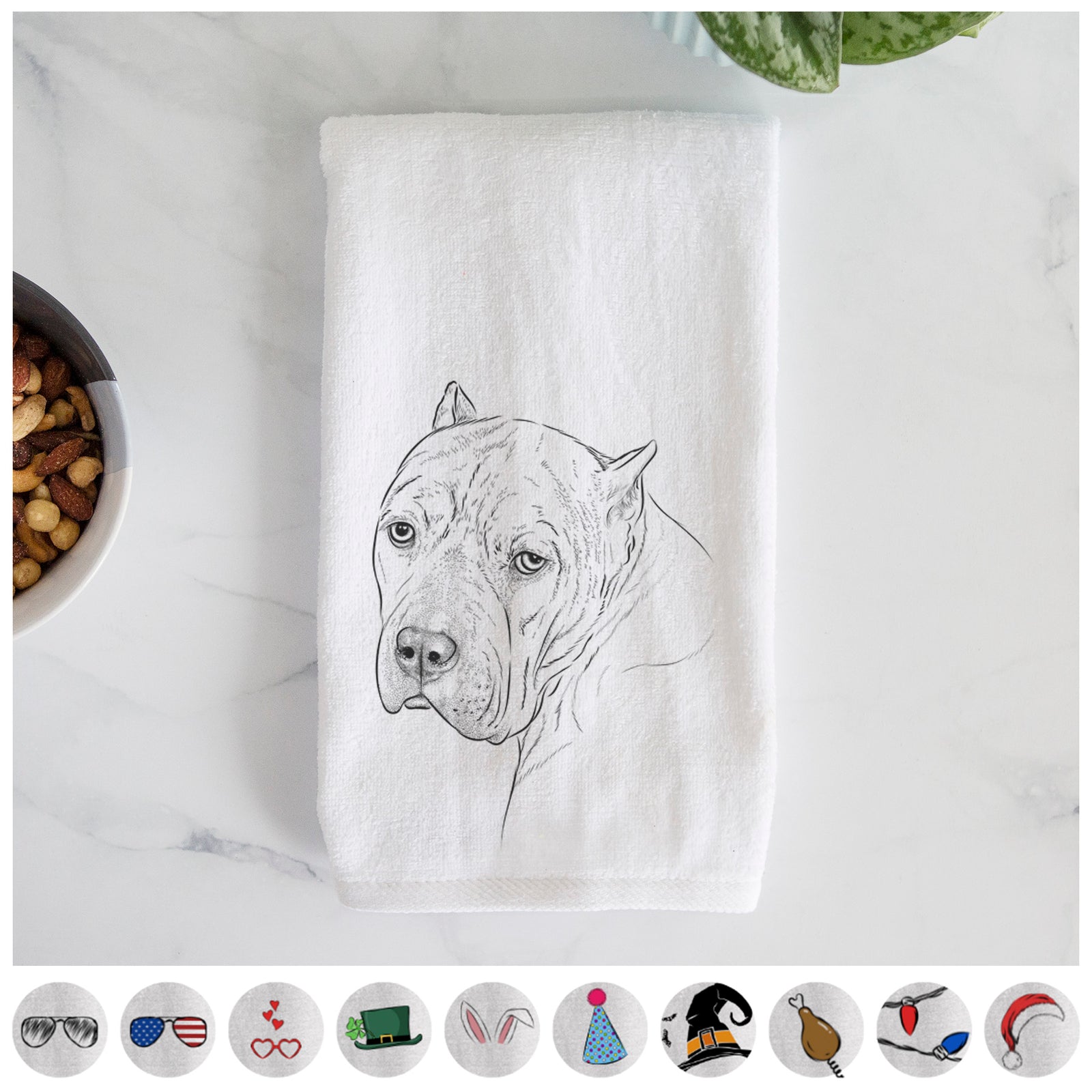 Precious the Staffordshire Terrier Decorative Hand Towel