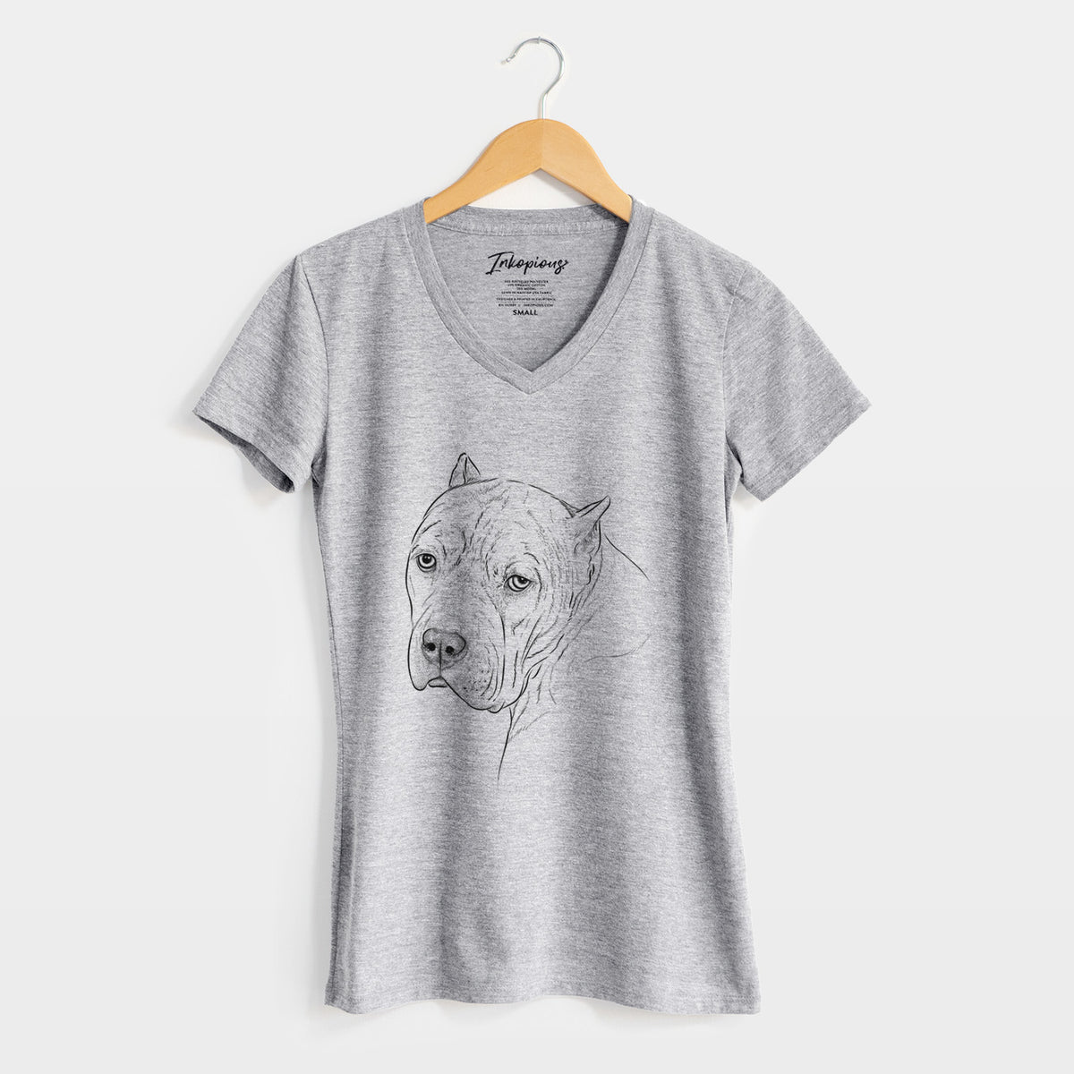 Bare Precious the Staffordshire Terrier - Women's V-neck Shirt