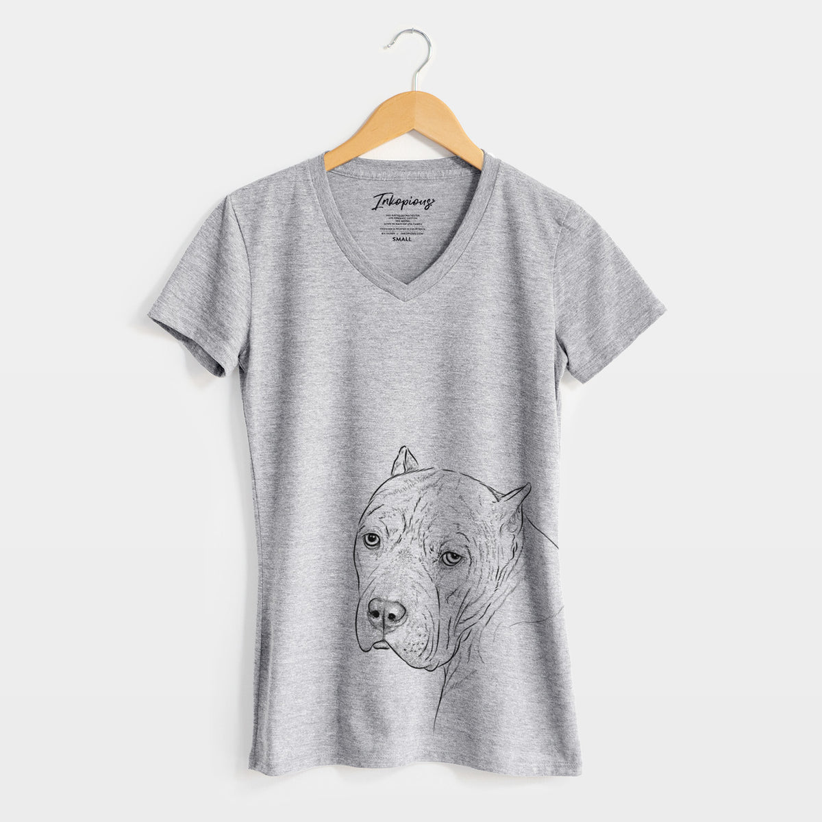 Bare Precious the Staffordshire Terrier - Women's V-neck Shirt