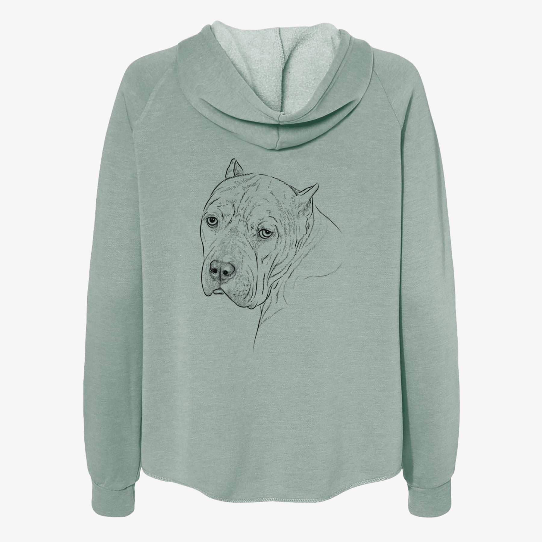 Precious the Staffordshire Terrier - Women's Cali Wave Zip-Up Sweatshirt