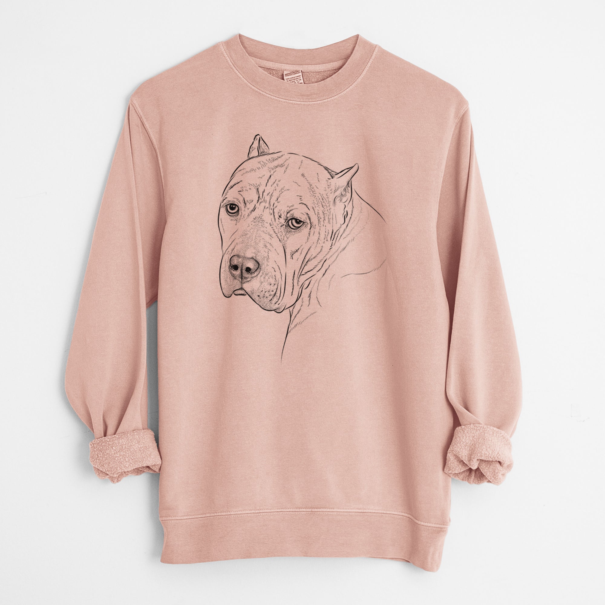 Bare Precious the Staffordshire Terrier - Unisex Pigment Dyed Crew Sweatshirt