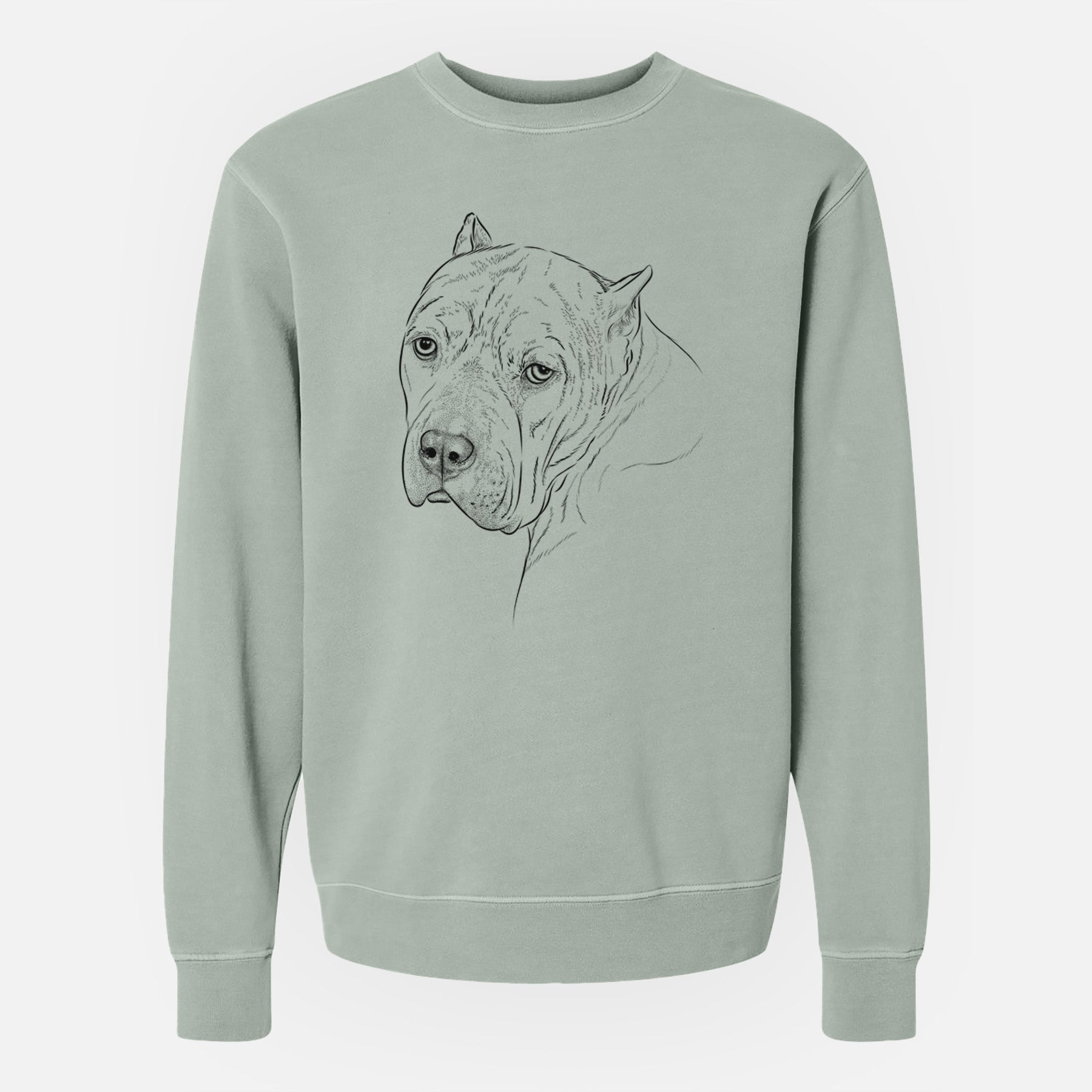 Bare Precious the Staffordshire Terrier - Unisex Pigment Dyed Crew Sweatshirt