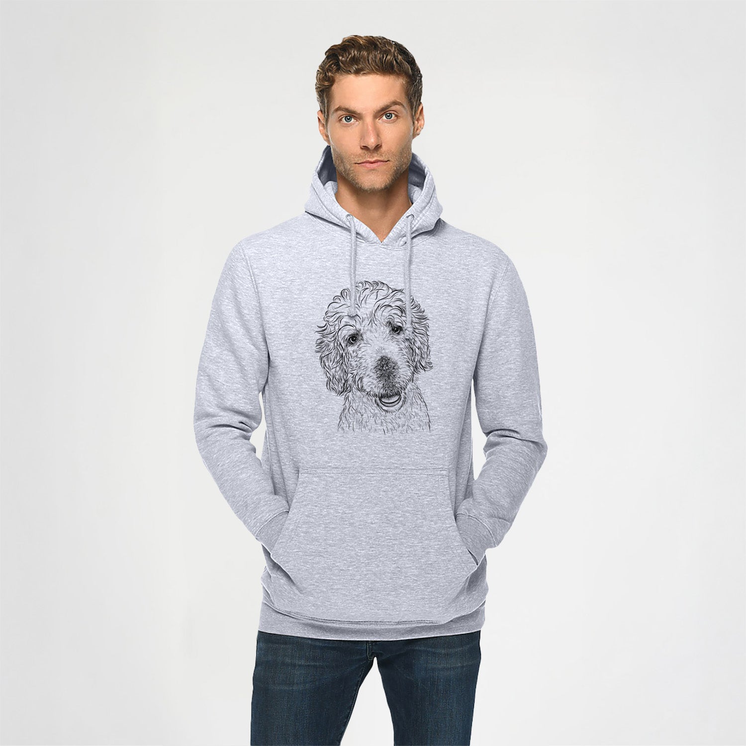 Preston the Labradoodle- Heavyweight Fleece Hoodie