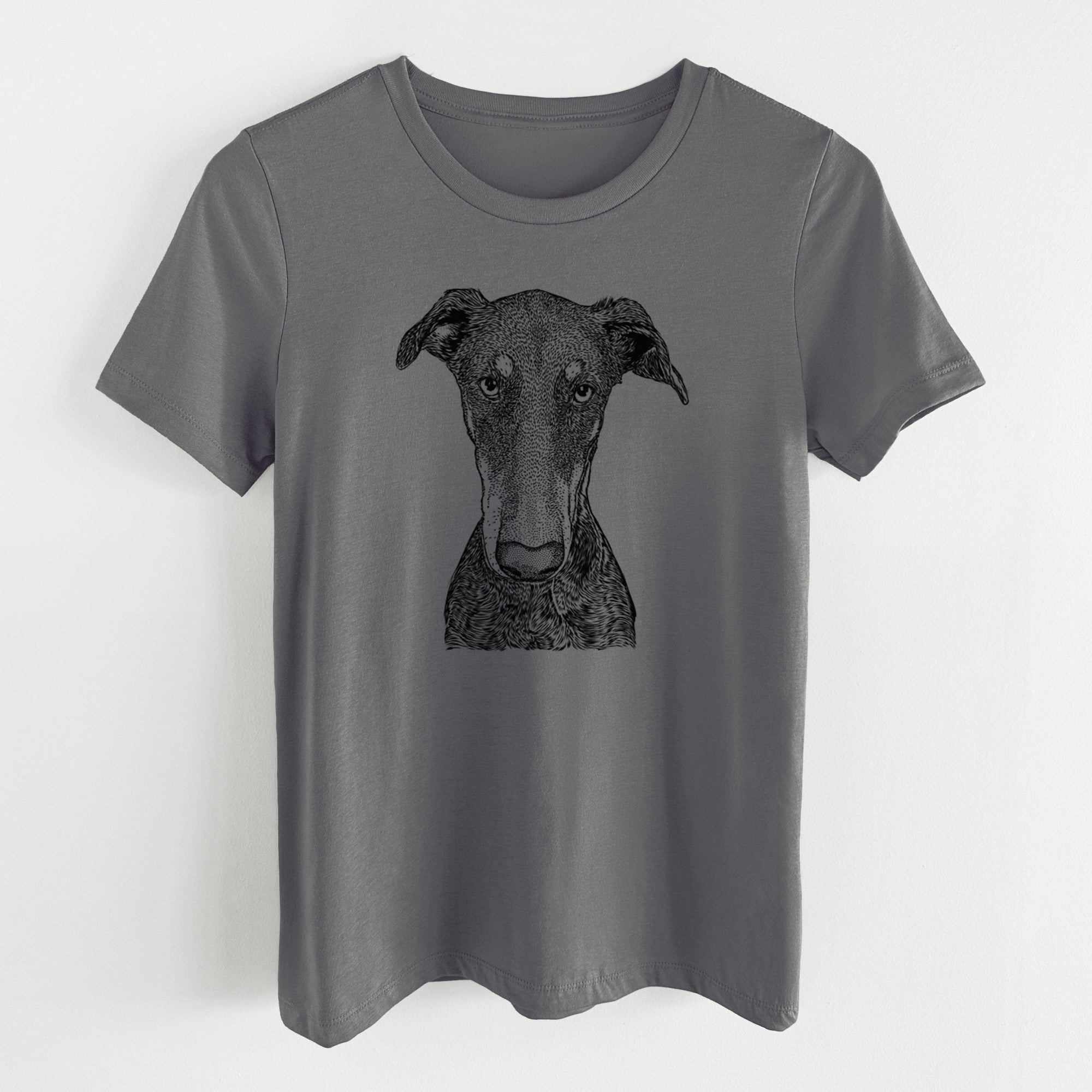 Bare Princess Fiona the Doberman Pinscher - Women's Lightweight Relaxed Fit 100% Cotton Crewneck