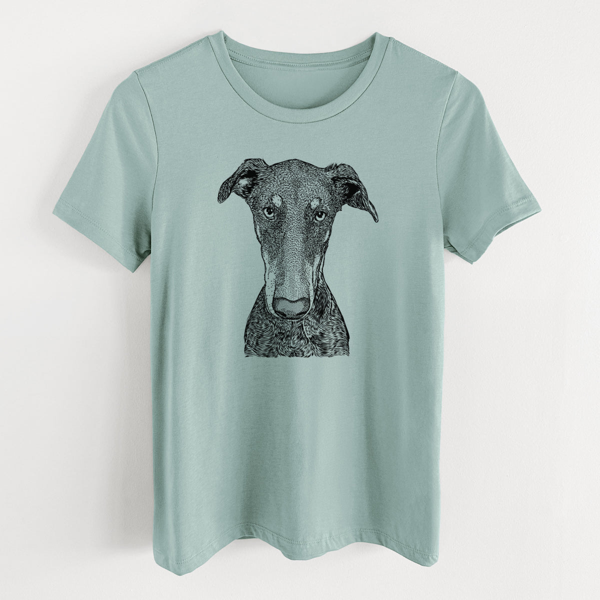 Bare Princess Fiona the Doberman Pinscher - Women's Lightweight Relaxed Fit 100% Cotton Crewneck