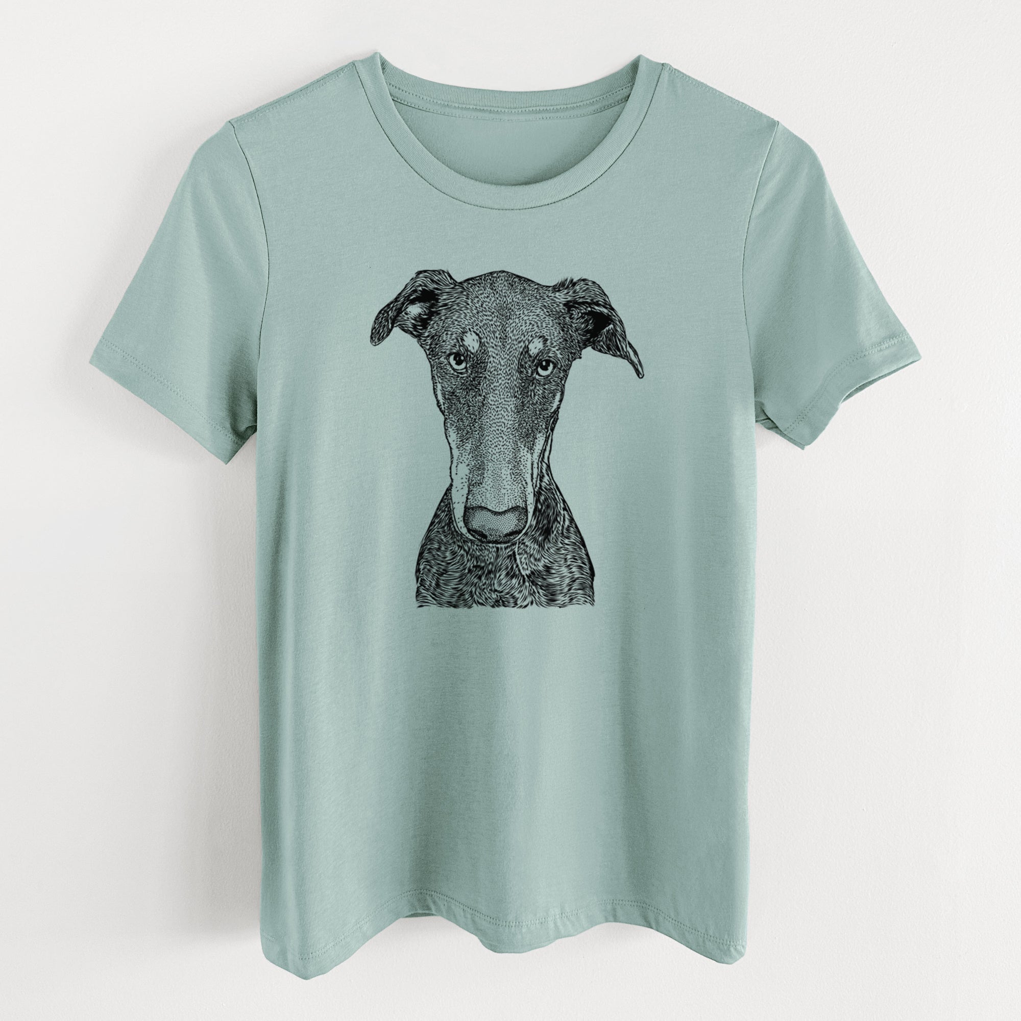 Bare Princess Fiona the Doberman Pinscher - Women's Lightweight Relaxed Fit 100% Cotton Crewneck