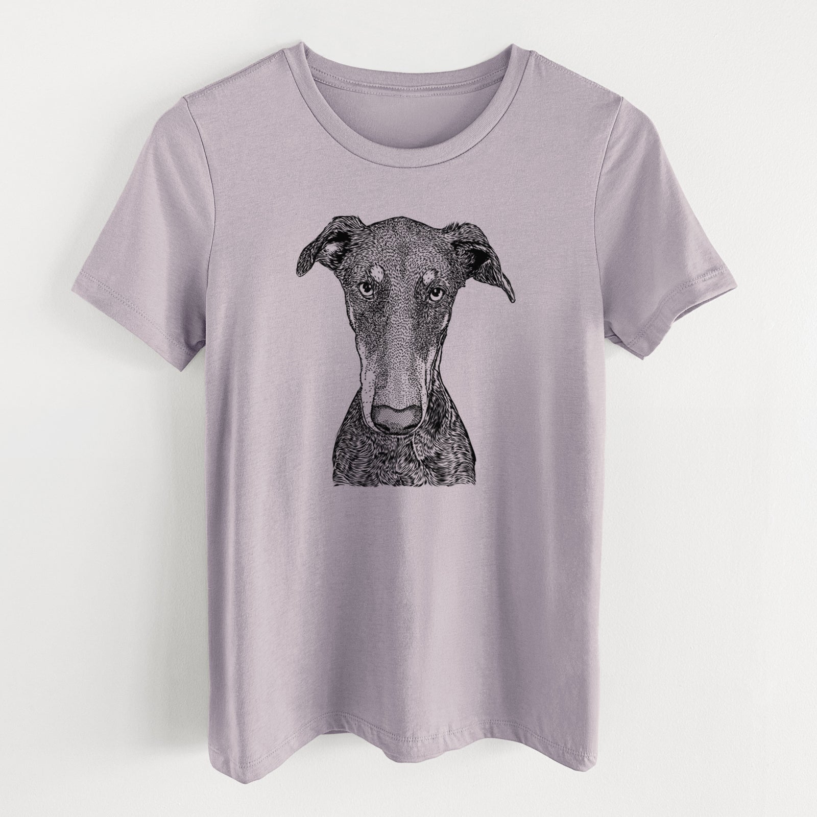 Bare Princess Fiona the Doberman Pinscher - Women's Lightweight Relaxed Fit 100% Cotton Crewneck