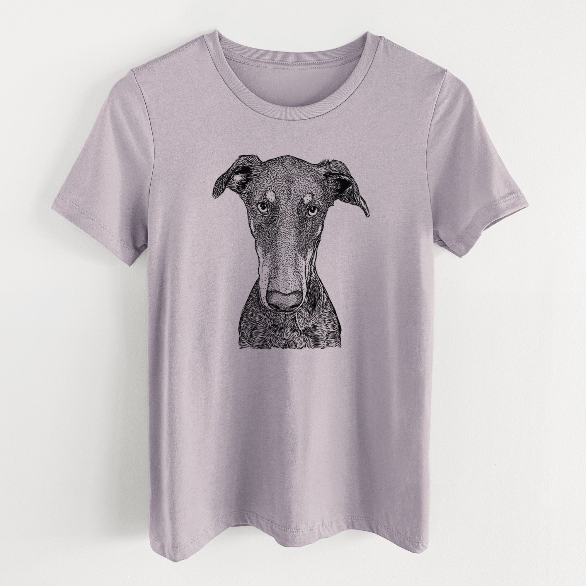 Bare Princess Fiona the Doberman Pinscher - Women's Lightweight Relaxed Fit 100% Cotton Crewneck