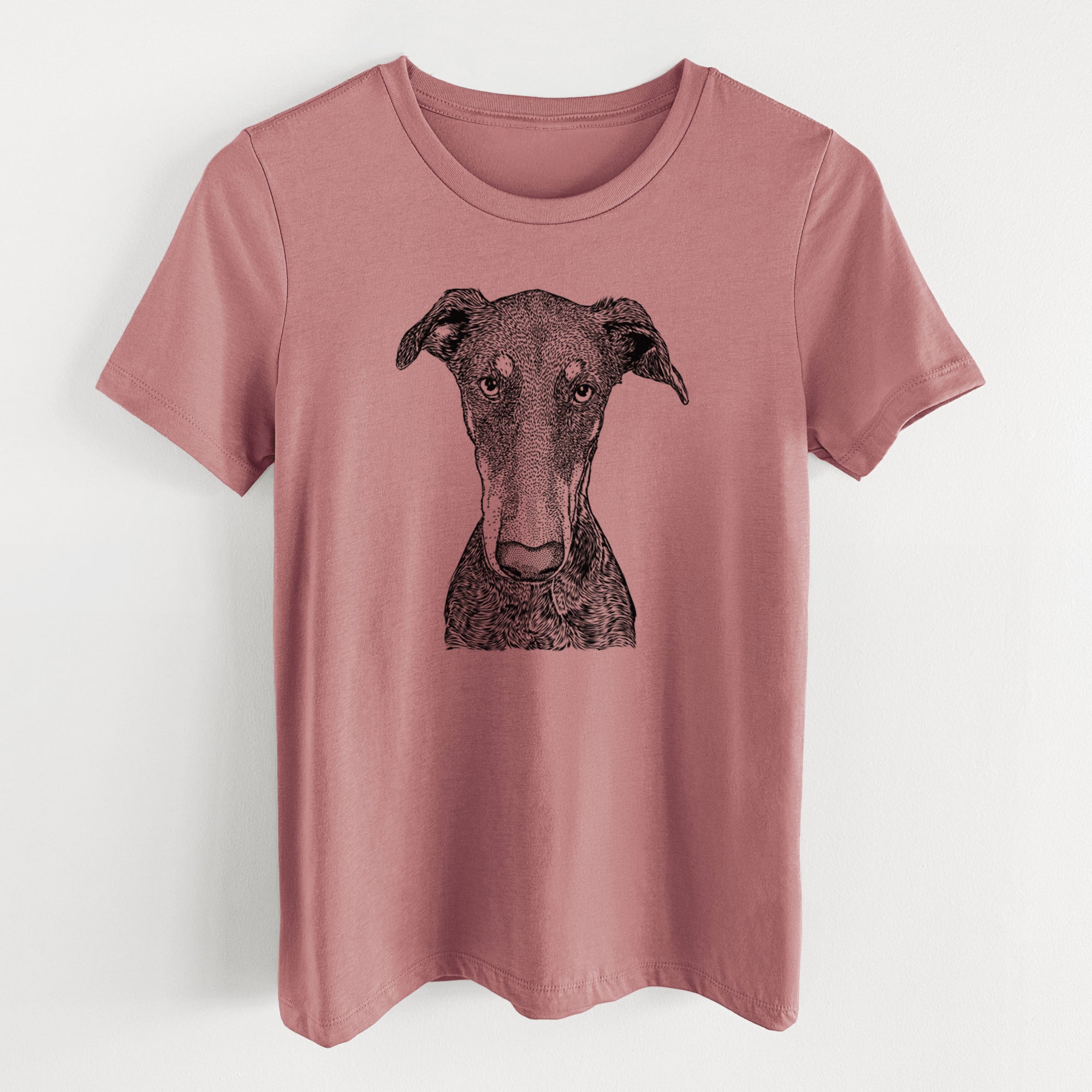 Bare Princess Fiona the Doberman Pinscher - Women's Lightweight Relaxed Fit 100% Cotton Crewneck