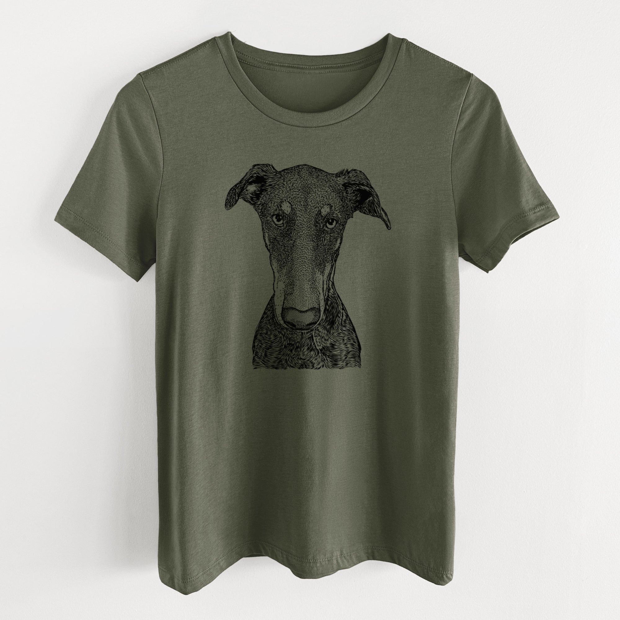 Bare Princess Fiona the Doberman Pinscher - Women's Lightweight Relaxed Fit 100% Cotton Crewneck