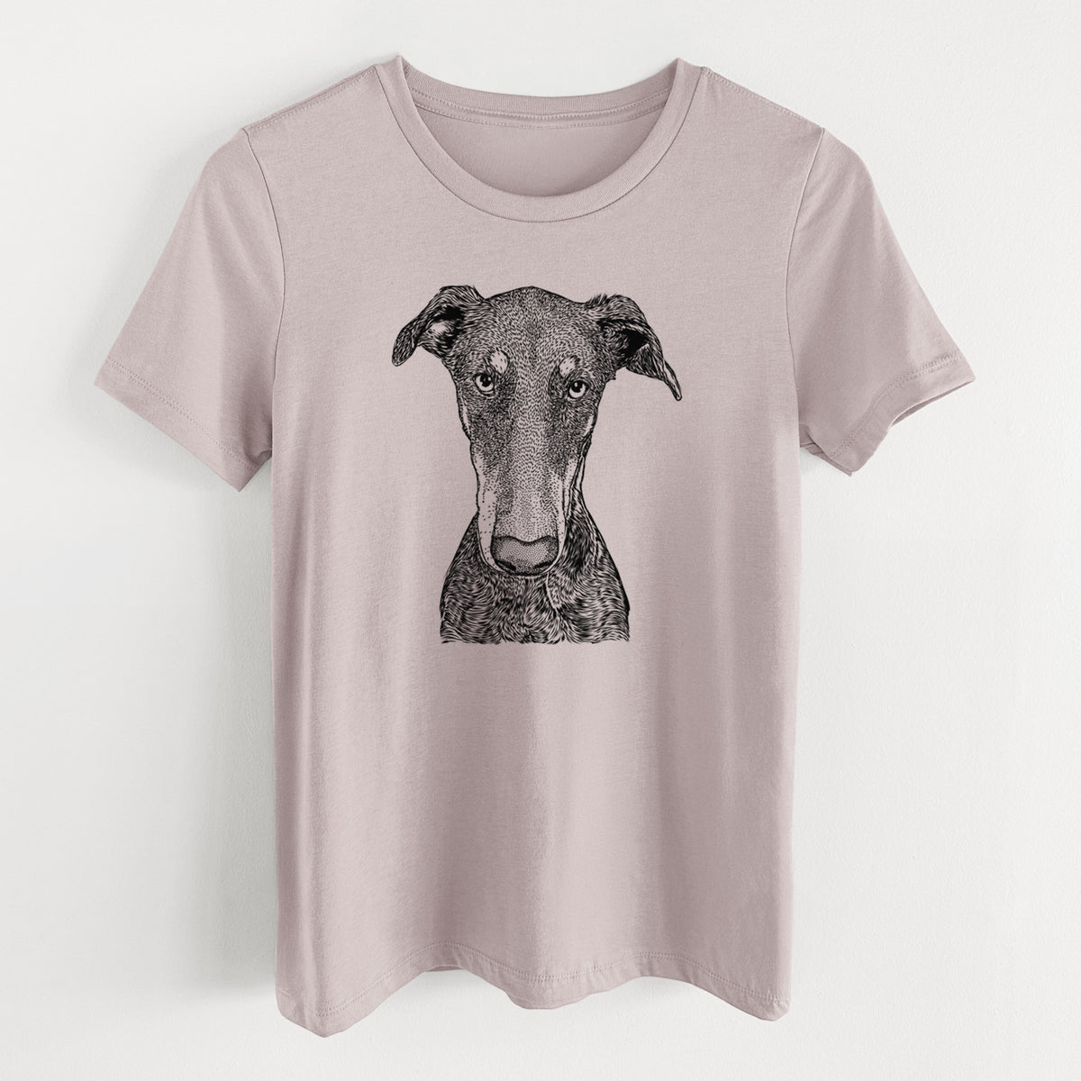Bare Princess Fiona the Doberman Pinscher - Women's Lightweight Relaxed Fit 100% Cotton Crewneck