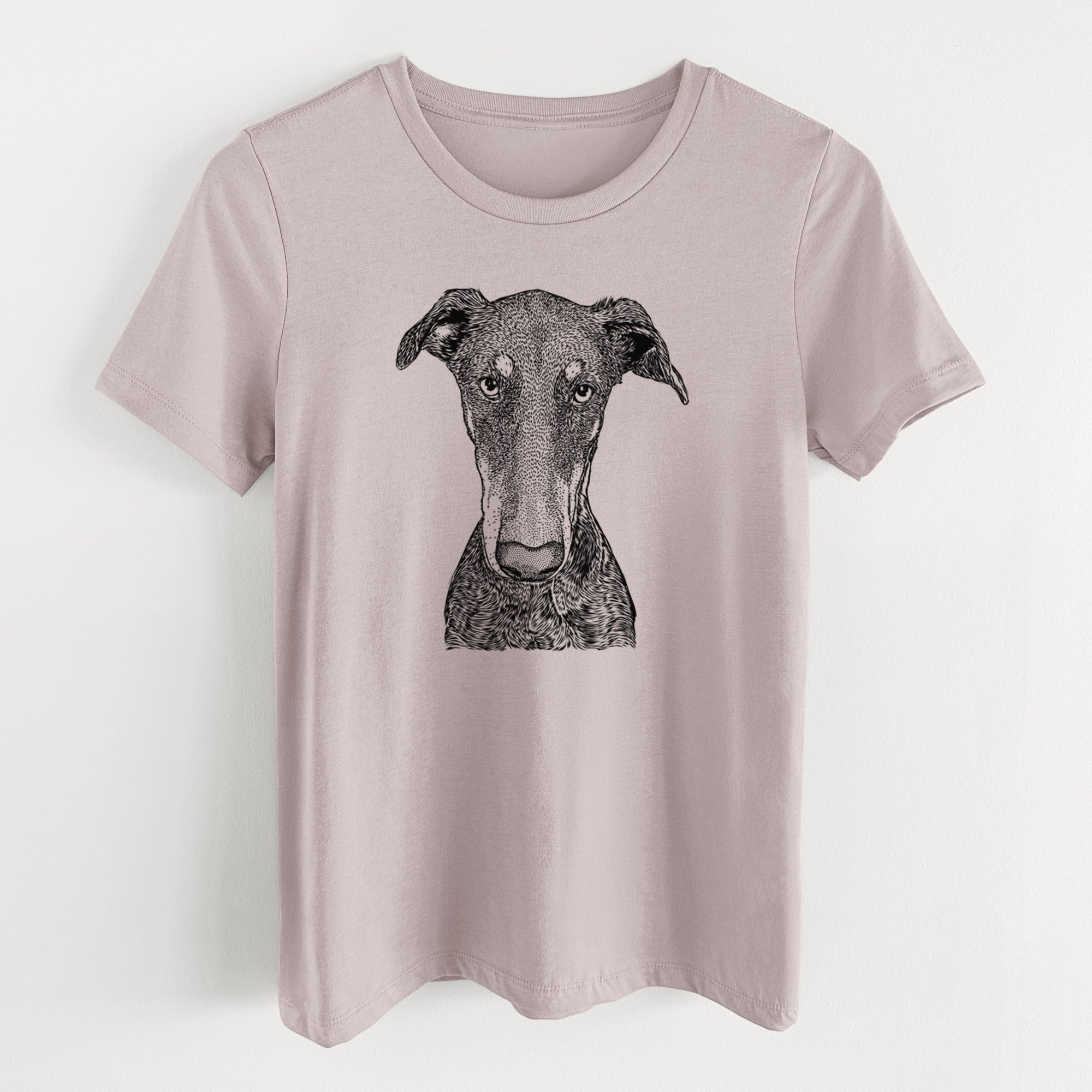 Bare Princess Fiona the Doberman Pinscher - Women's Lightweight Relaxed Fit 100% Cotton Crewneck