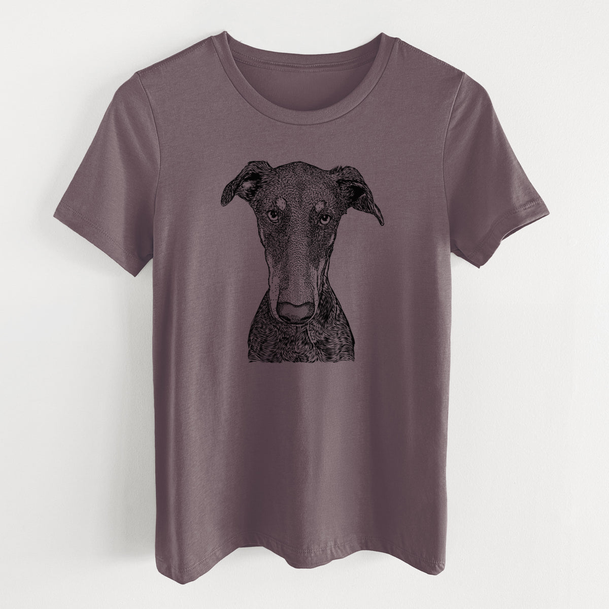 Bare Princess Fiona the Doberman Pinscher - Women's Lightweight Relaxed Fit 100% Cotton Crewneck