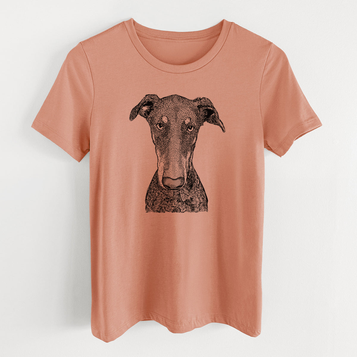 Bare Princess Fiona the Doberman Pinscher - Women's Lightweight Relaxed Fit 100% Cotton Crewneck