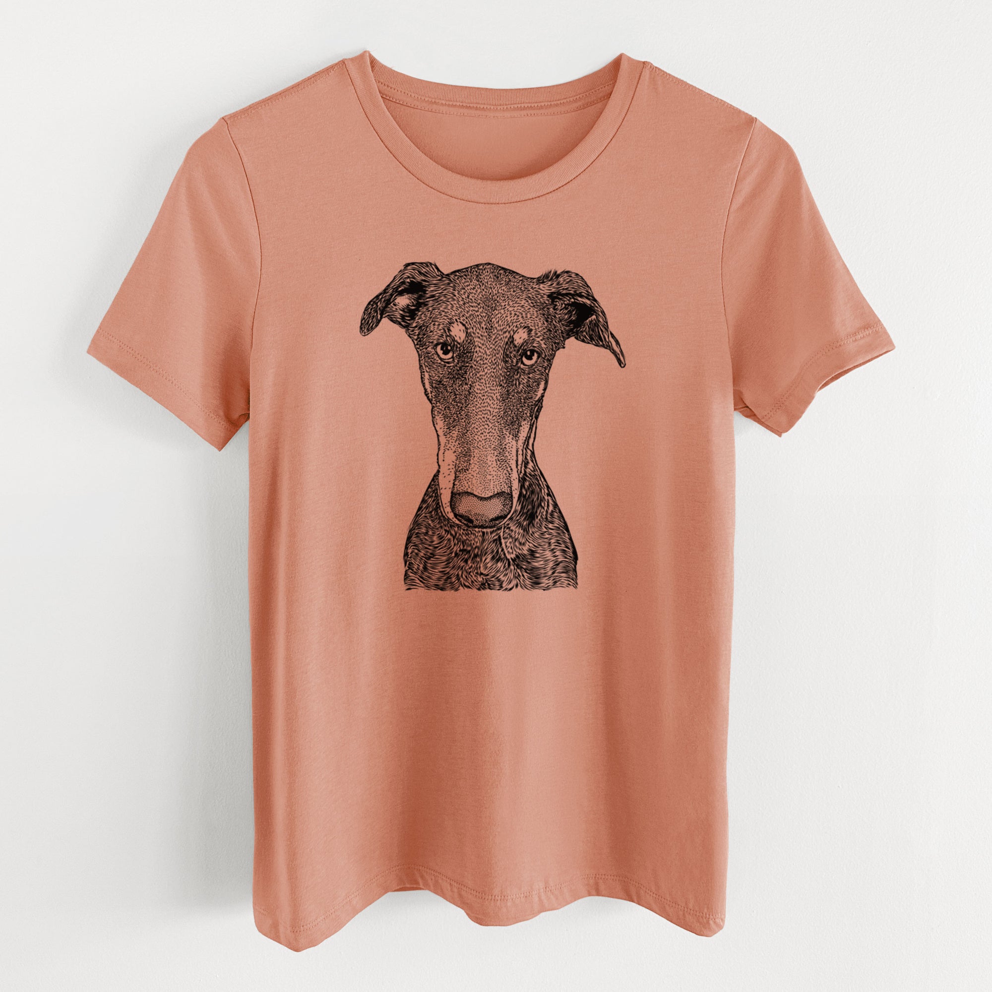 Bare Princess Fiona the Doberman Pinscher - Women's Lightweight Relaxed Fit 100% Cotton Crewneck