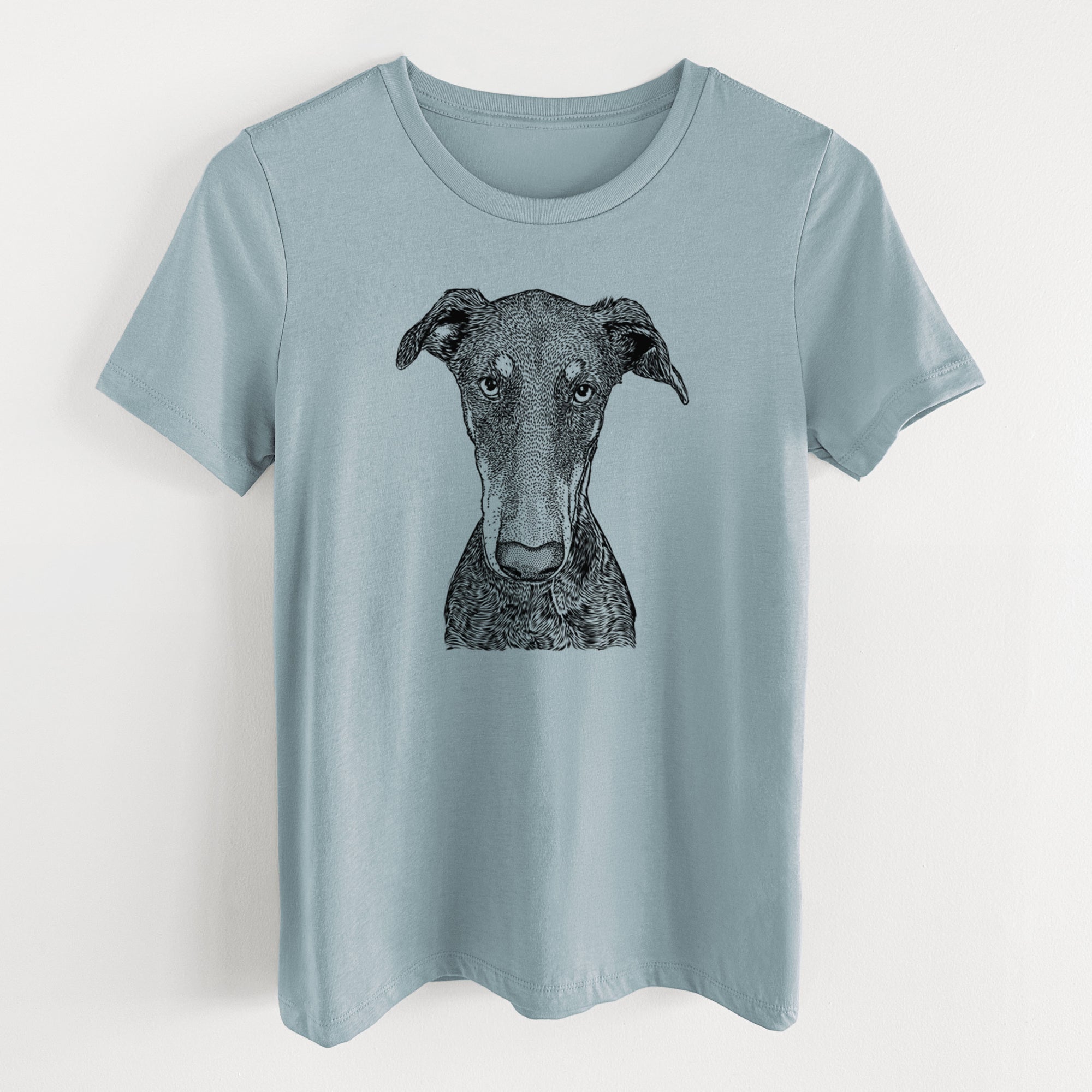 Bare Princess Fiona the Doberman Pinscher - Women's Lightweight Relaxed Fit 100% Cotton Crewneck