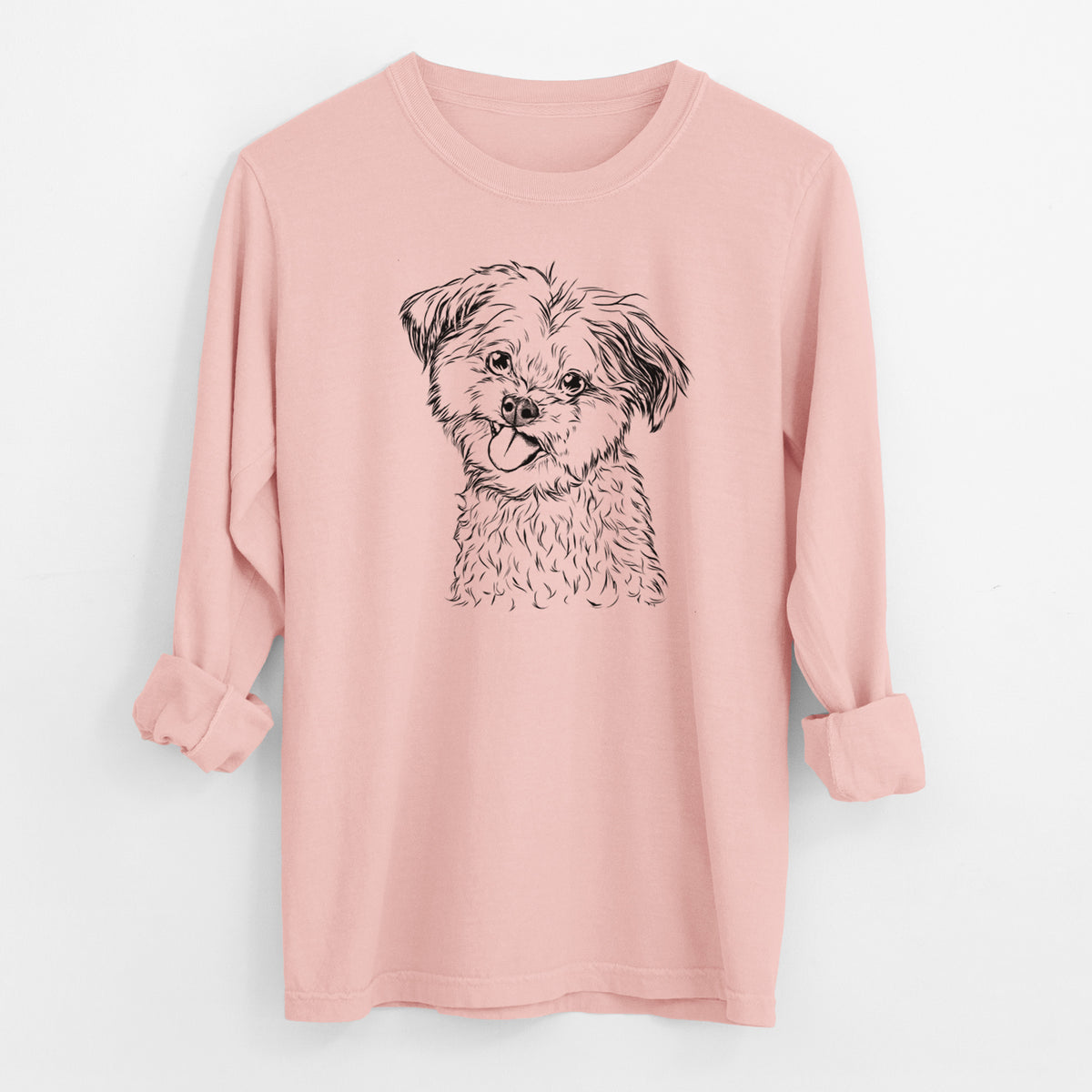 Bare Puff the Malshi - Men's Heavyweight 100% Cotton Long Sleeve