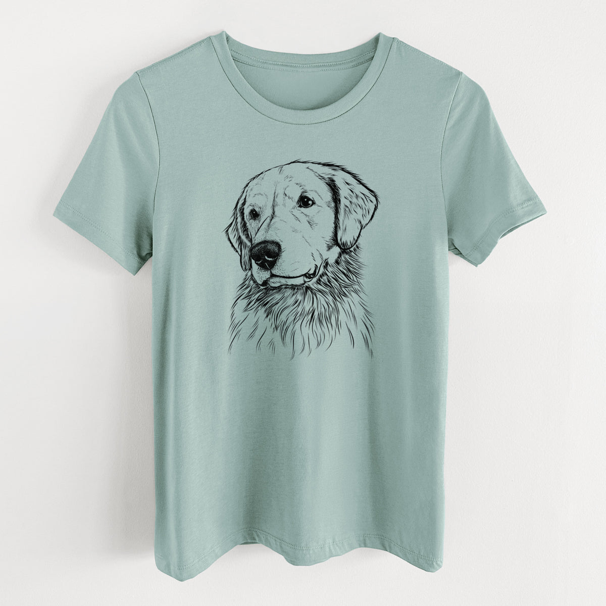 Bare Quinn the Golden Retriever - Women's Lightweight Relaxed Fit 100% Cotton Crewneck
