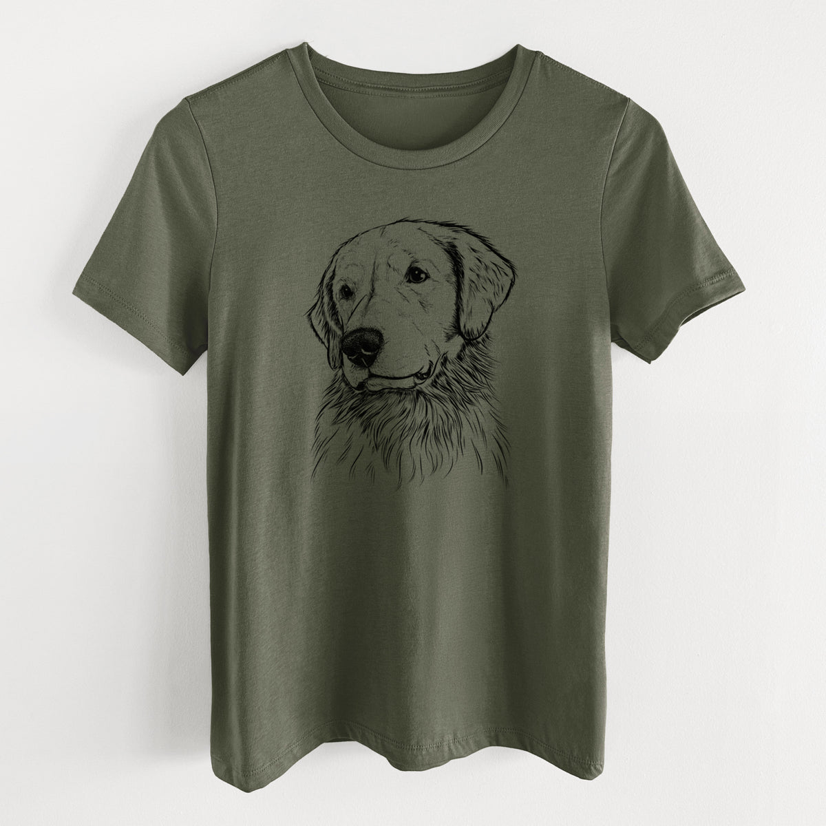 Bare Quinn the Golden Retriever - Women's Lightweight Relaxed Fit 100% Cotton Crewneck