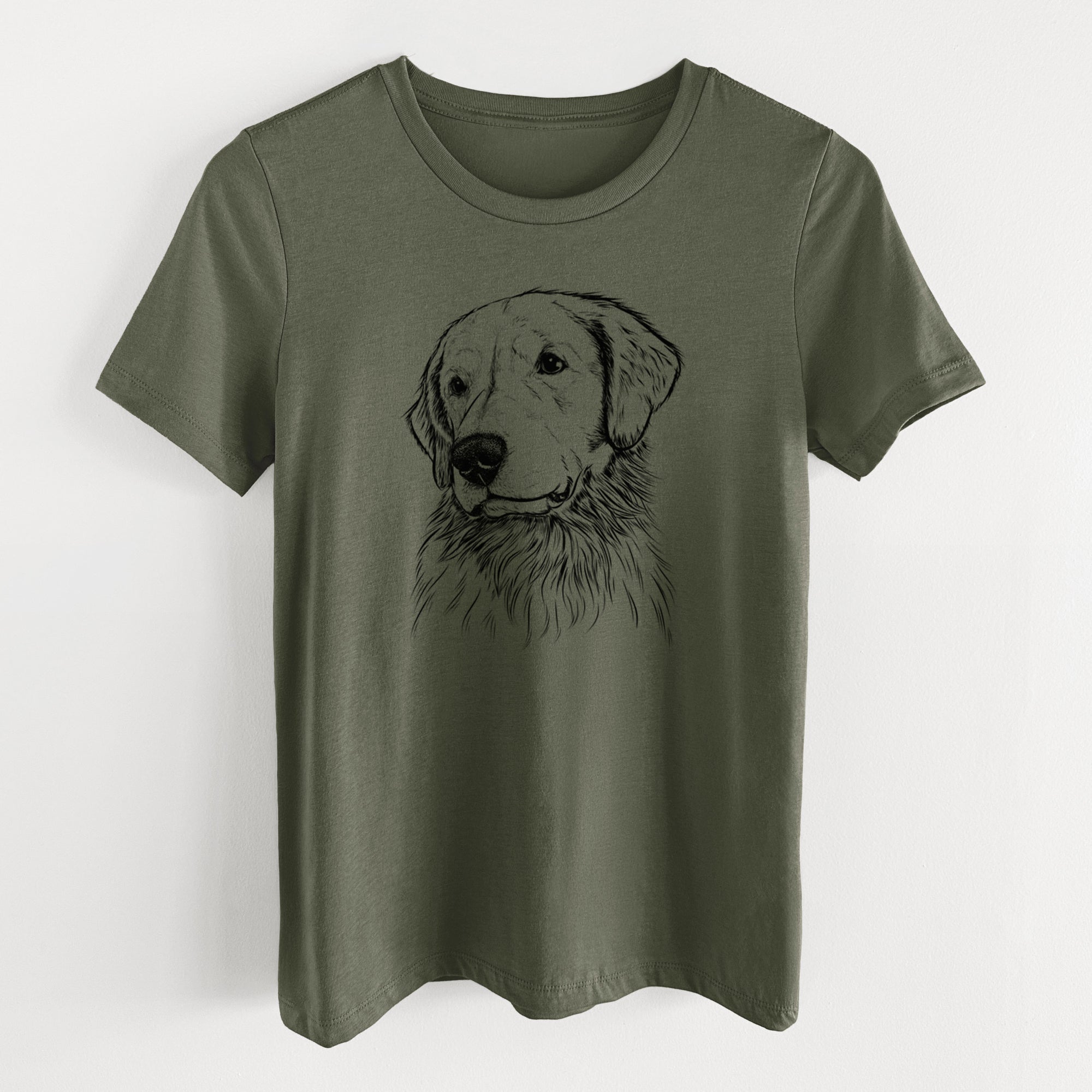 Bare Quinn the Golden Retriever - Women's Lightweight Relaxed Fit 100% Cotton Crewneck