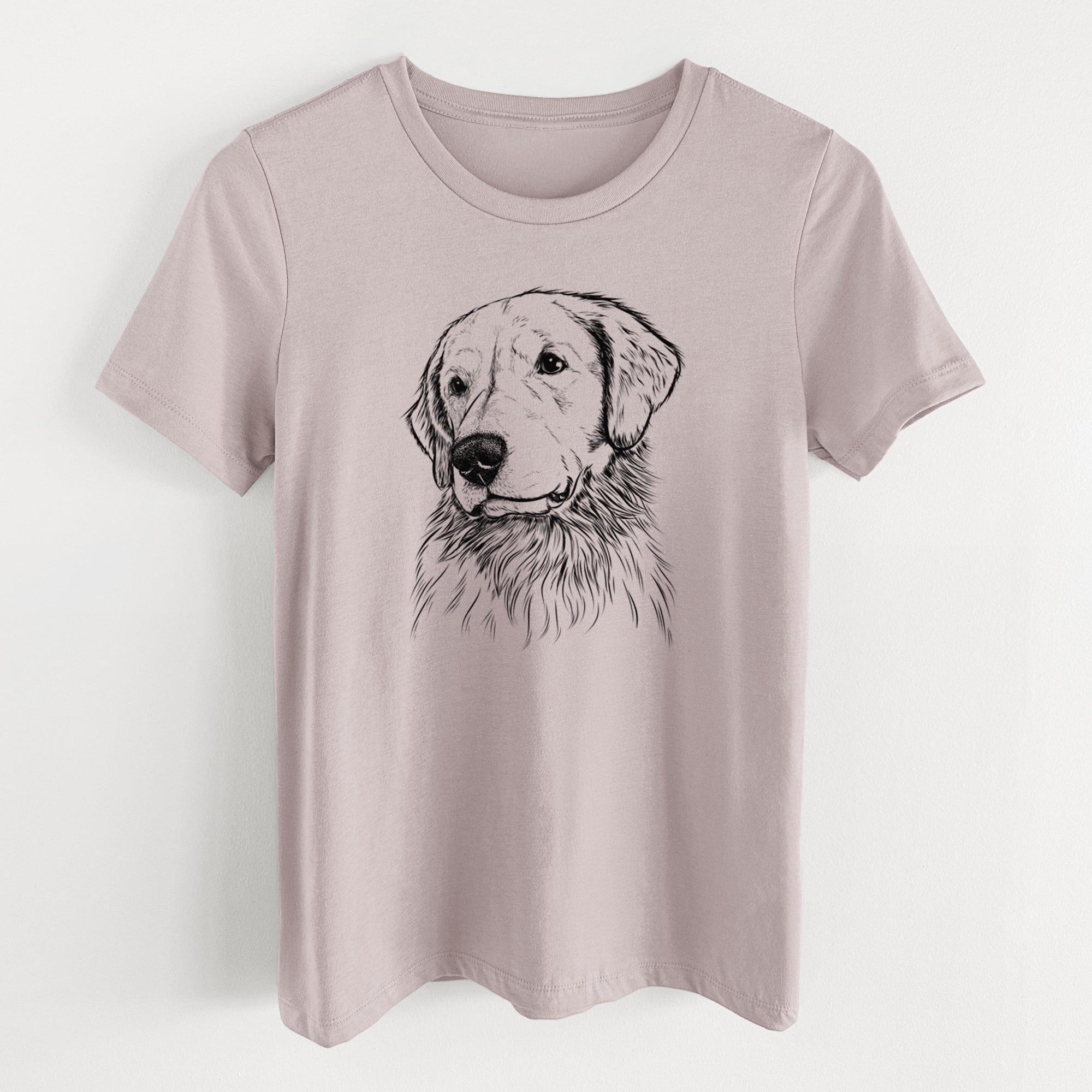 Bare Quinn the Golden Retriever - Women's Lightweight Relaxed Fit 100% Cotton Crewneck