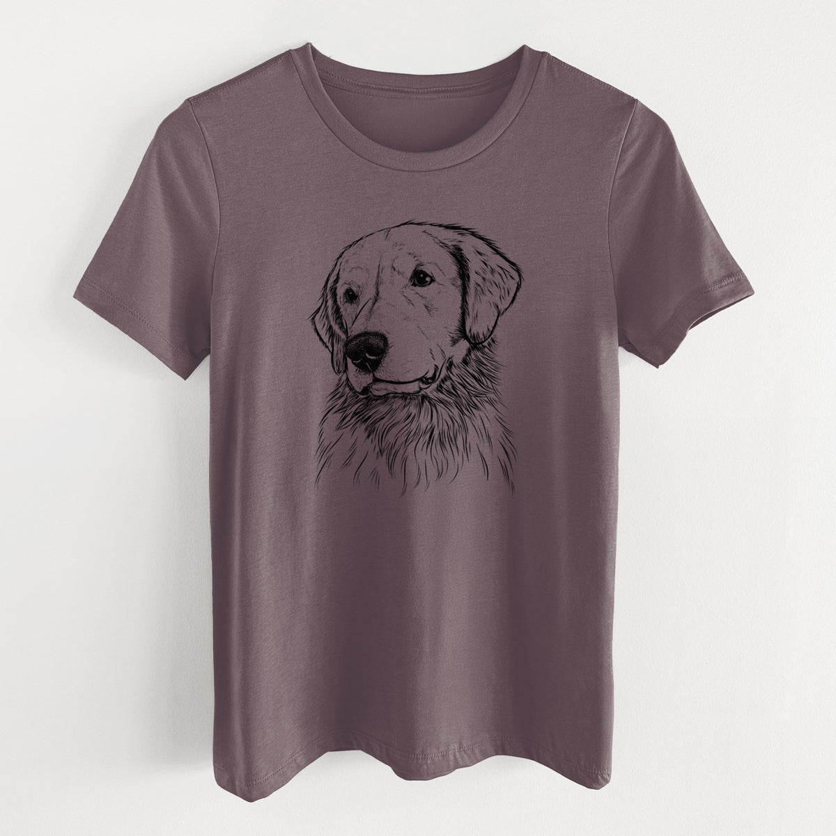 Bare Quinn the Golden Retriever - Women's Lightweight Relaxed Fit 100% Cotton Crewneck