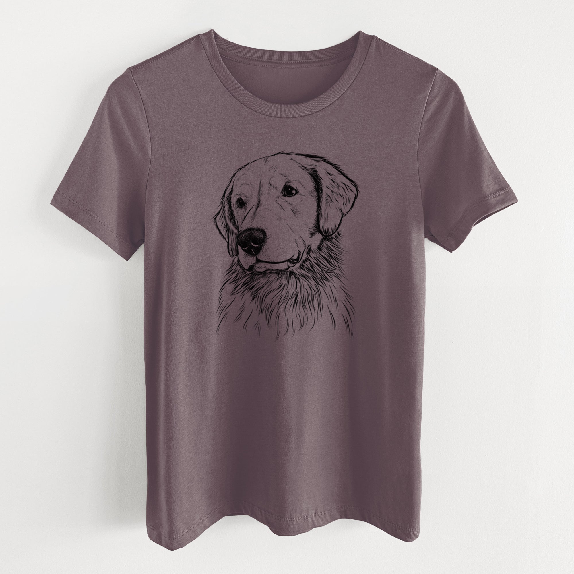 Bare Quinn the Golden Retriever - Women's Lightweight Relaxed Fit 100% Cotton Crewneck