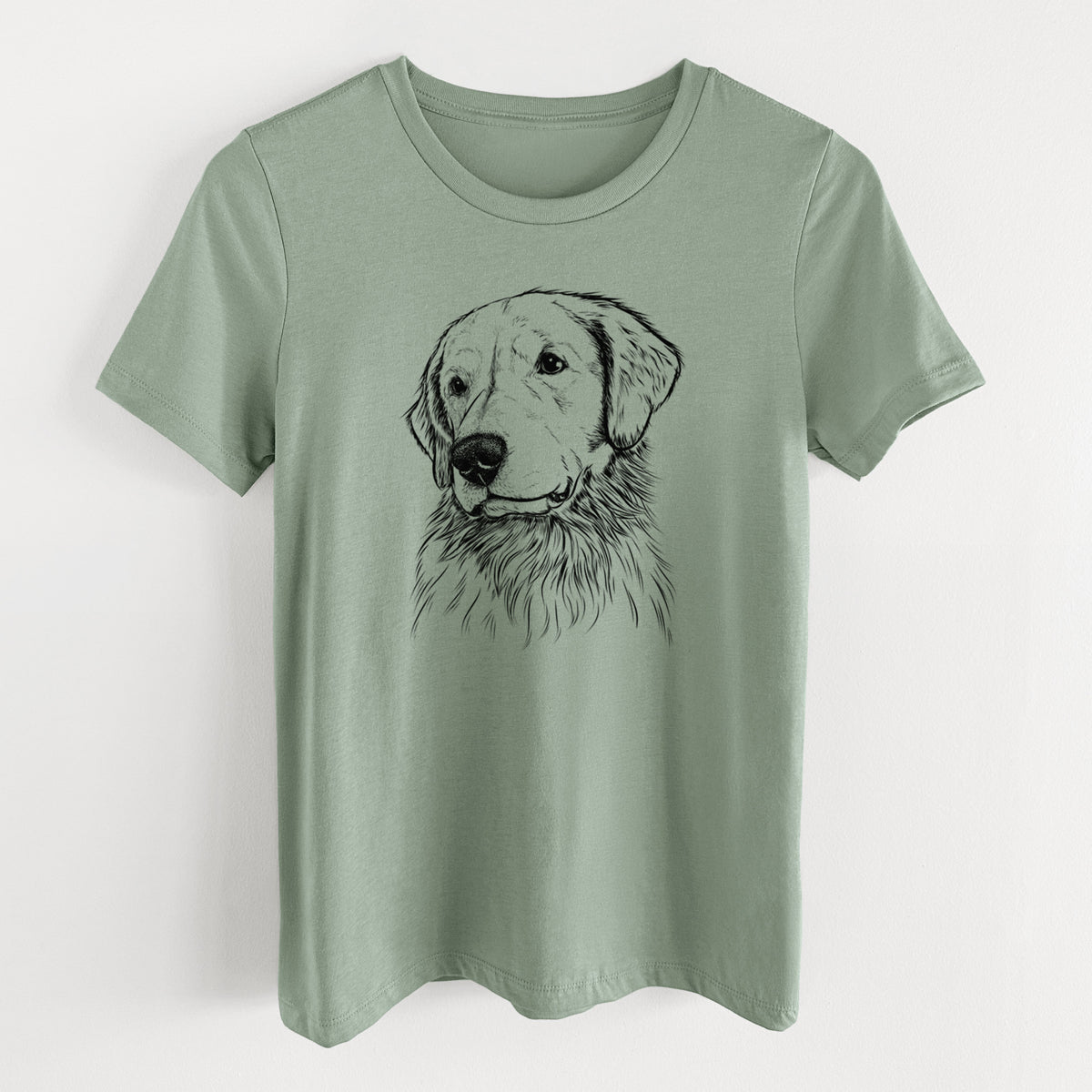 Bare Quinn the Golden Retriever - Women's Lightweight Relaxed Fit 100% Cotton Crewneck
