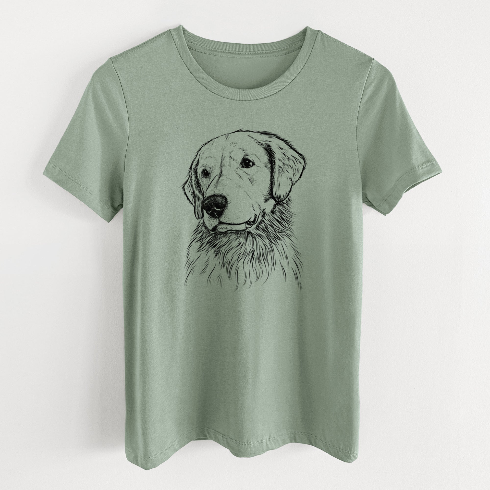 Bare Quinn the Golden Retriever - Women's Lightweight Relaxed Fit 100% Cotton Crewneck