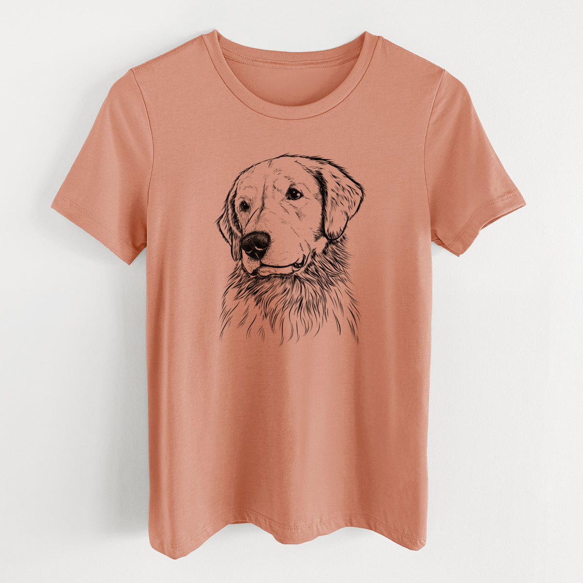 Bare Quinn the Golden Retriever - Women's Lightweight Relaxed Fit 100% Cotton Crewneck