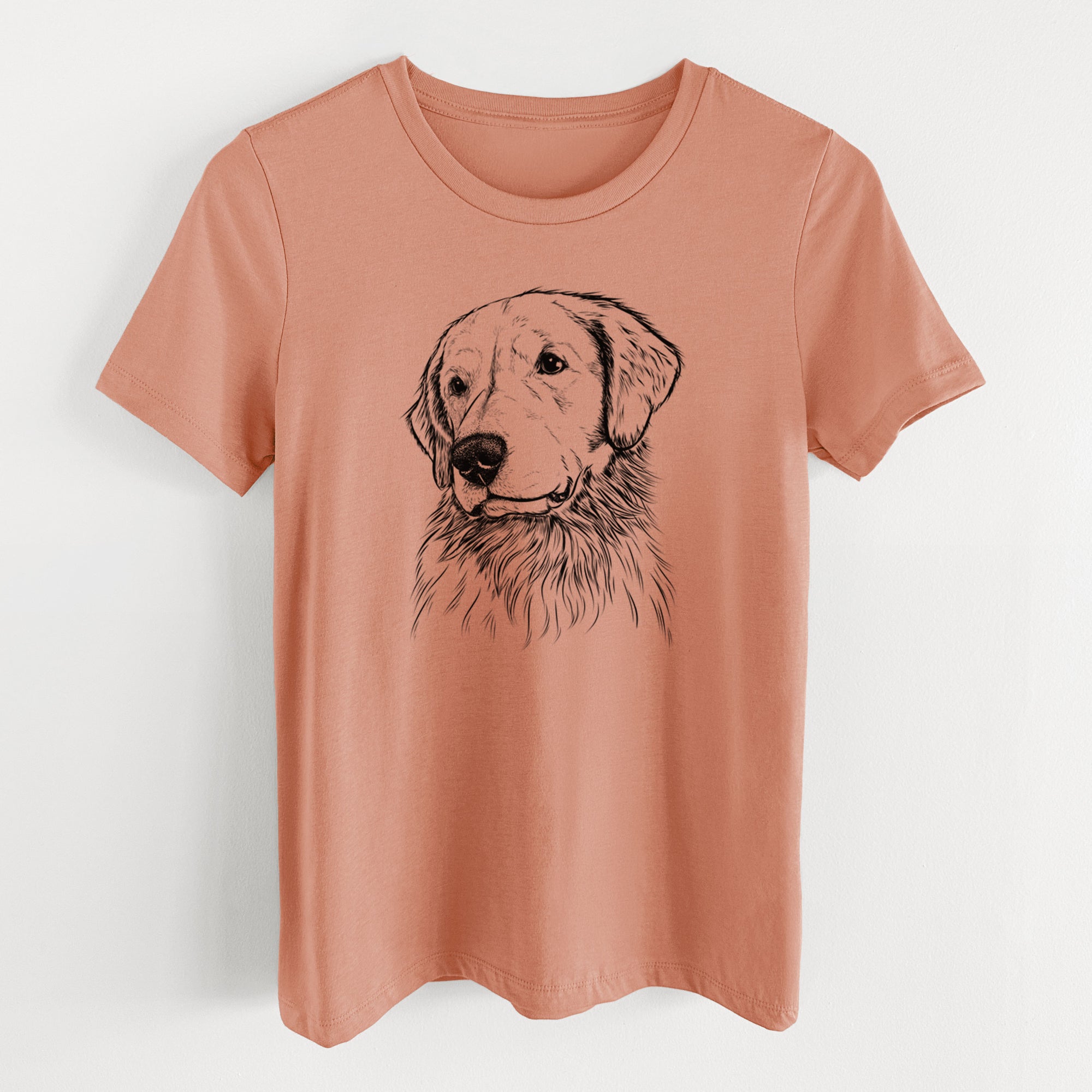 Bare Quinn the Golden Retriever - Women's Lightweight Relaxed Fit 100% Cotton Crewneck