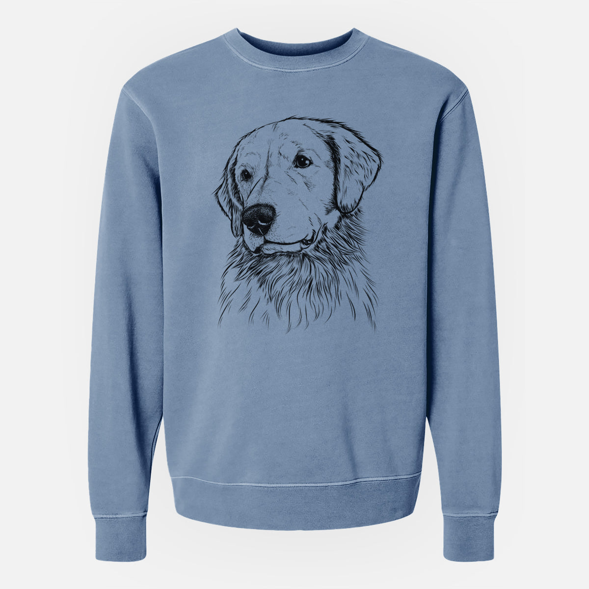 Bare Quinn the Golden Retriever - Unisex Pigment Dyed Crew Sweatshirt