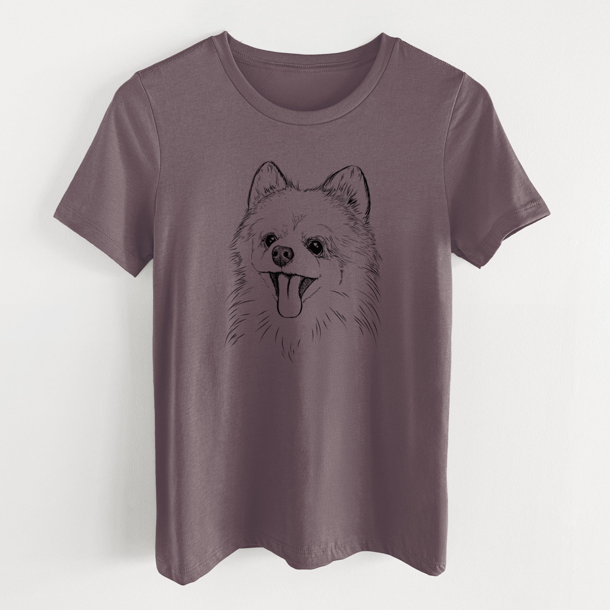 Bare Quinn the Pomeranian - Women's Lightweight Relaxed Fit 100% Cotton Crewneck