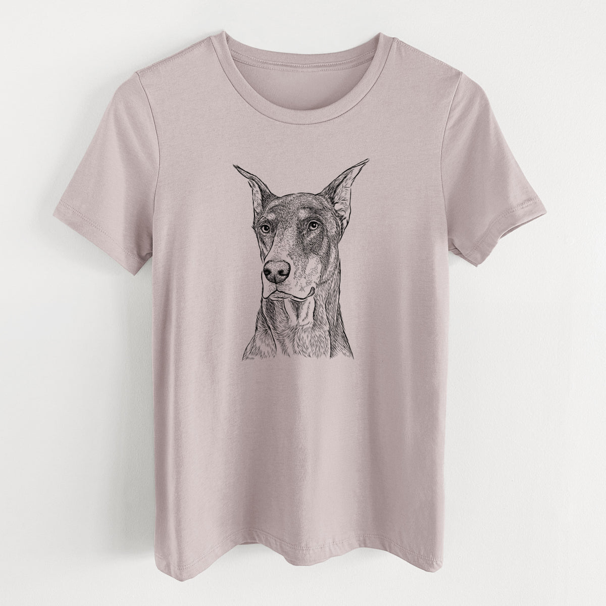 Bare RJ the Doberman Pinscher - Women's Lightweight Relaxed Fit 100% Cotton Crewneck