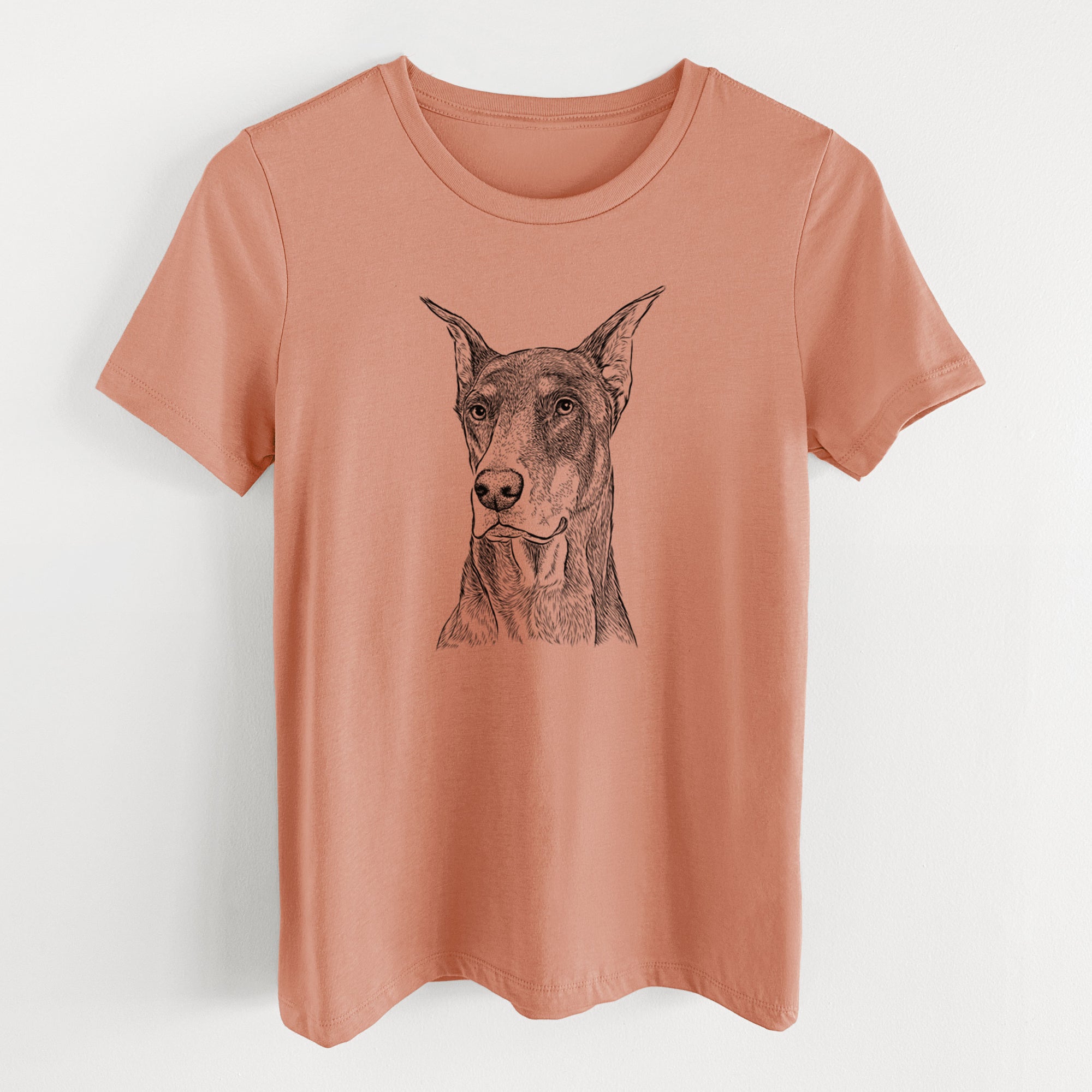 Bare RJ the Doberman Pinscher - Women's Lightweight Relaxed Fit 100% Cotton Crewneck