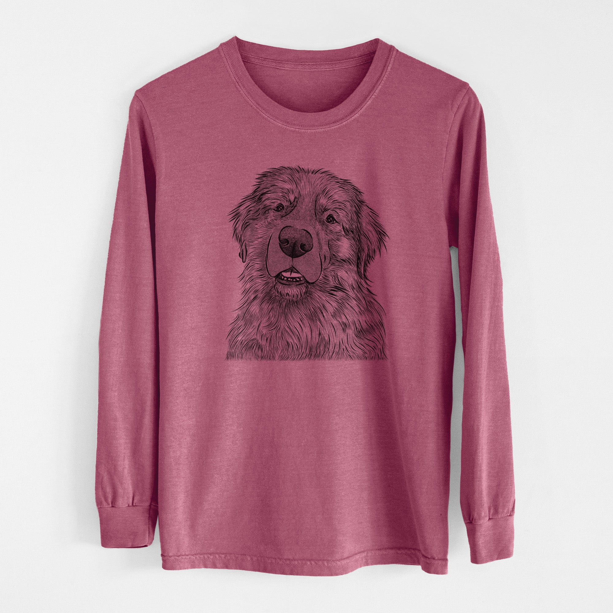 Bare Ralph the Leonberger - Men's Heavyweight 100% Cotton Long Sleeve