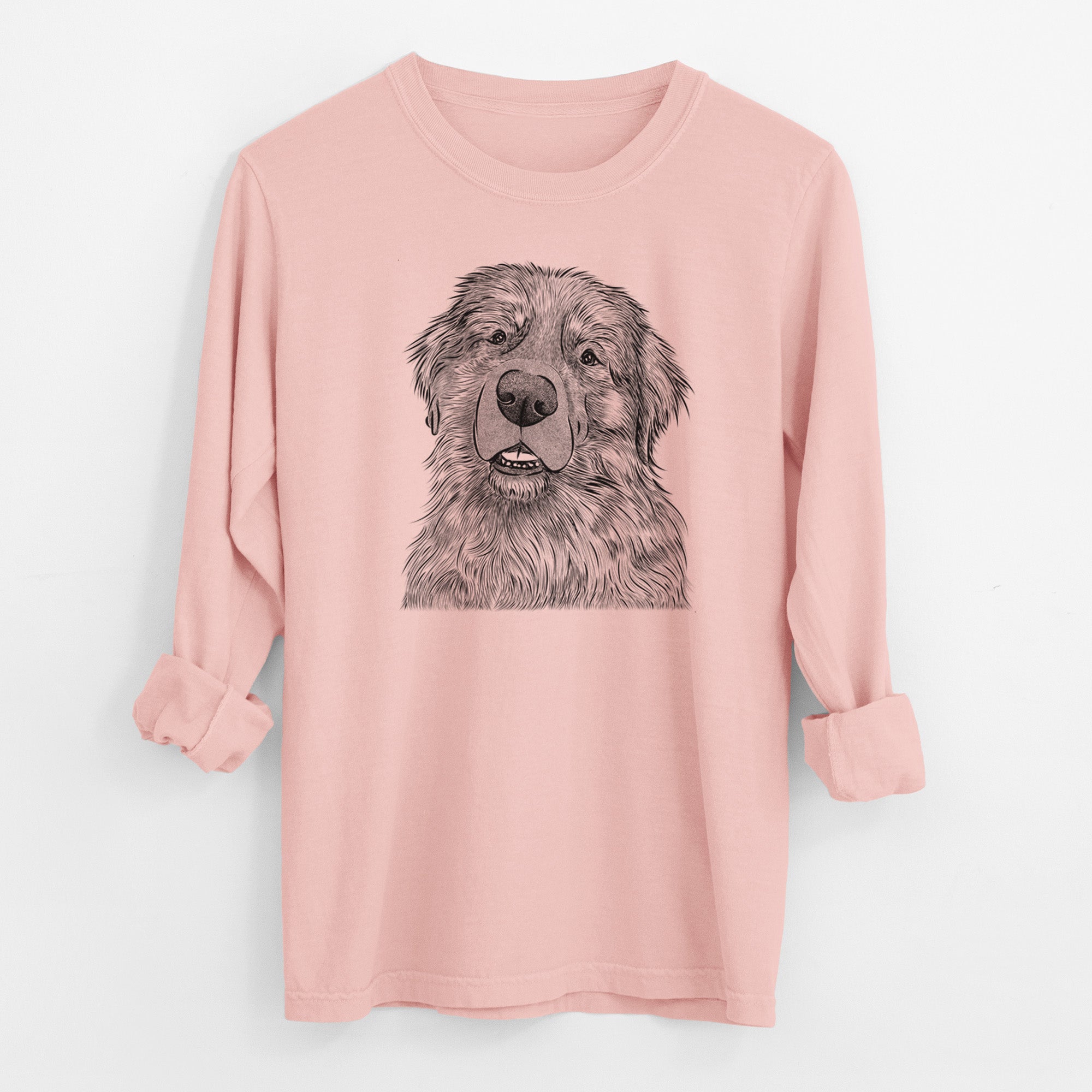 Bare Ralph the Leonberger - Men's Heavyweight 100% Cotton Long Sleeve