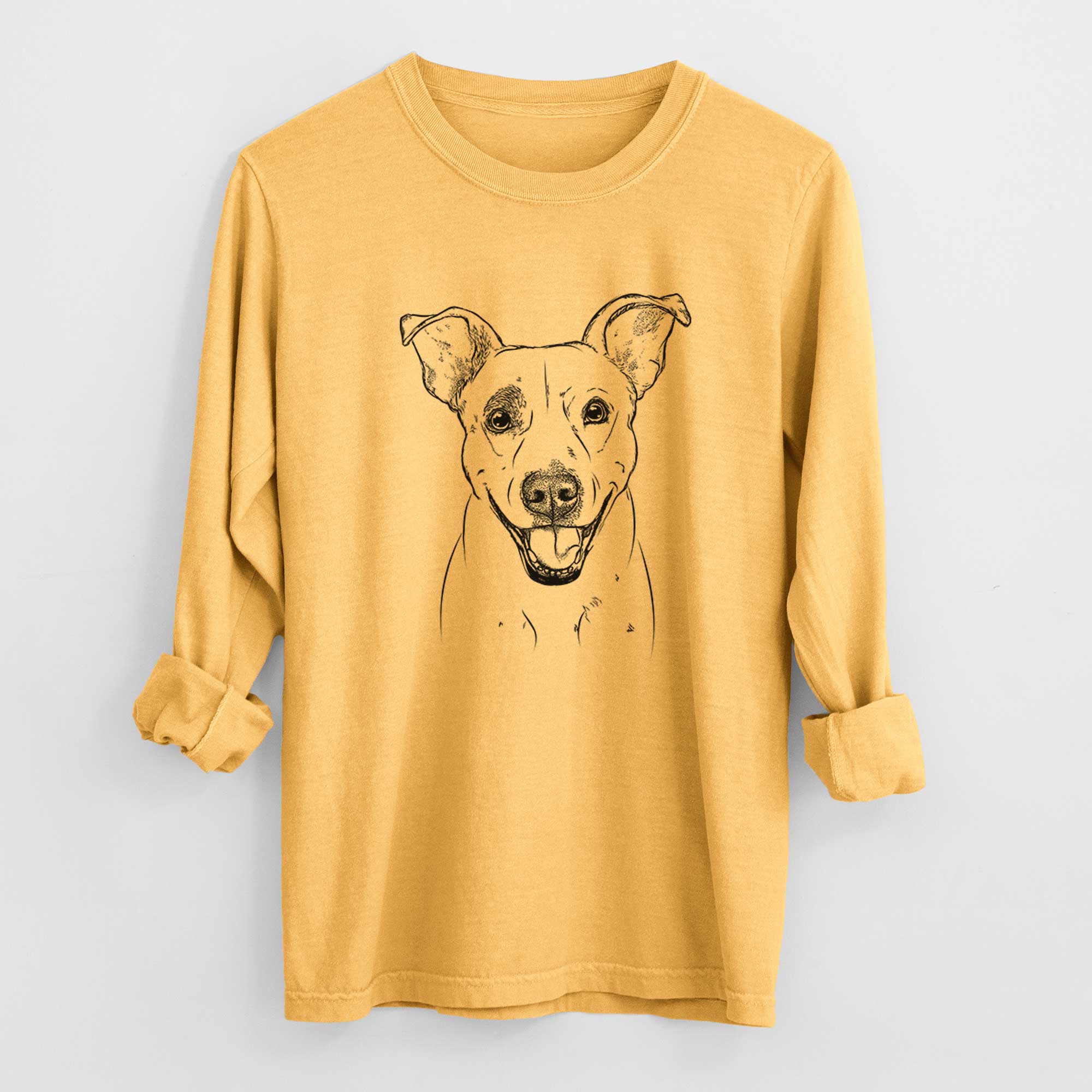 Bare Ralphie the Mixed Breed - Men's Heavyweight 100% Cotton Long Sleeve