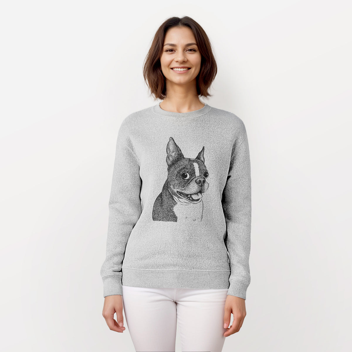 Ralphie the Boston Terrier - Knit Sweatshirt